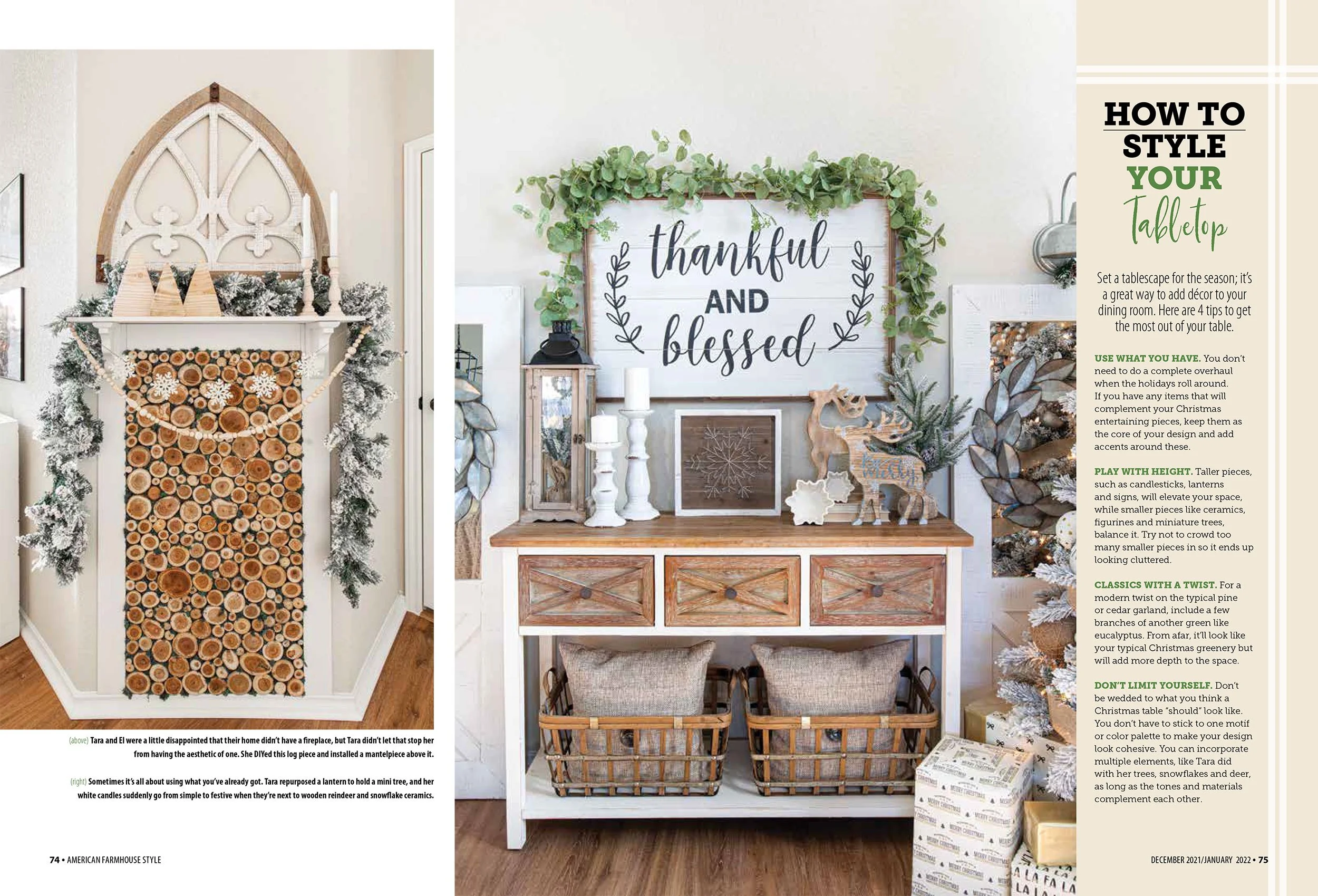 American Farmhouse Magazine tearsheet 2022 featuring Texas home, photography by Avery Nicole Photography