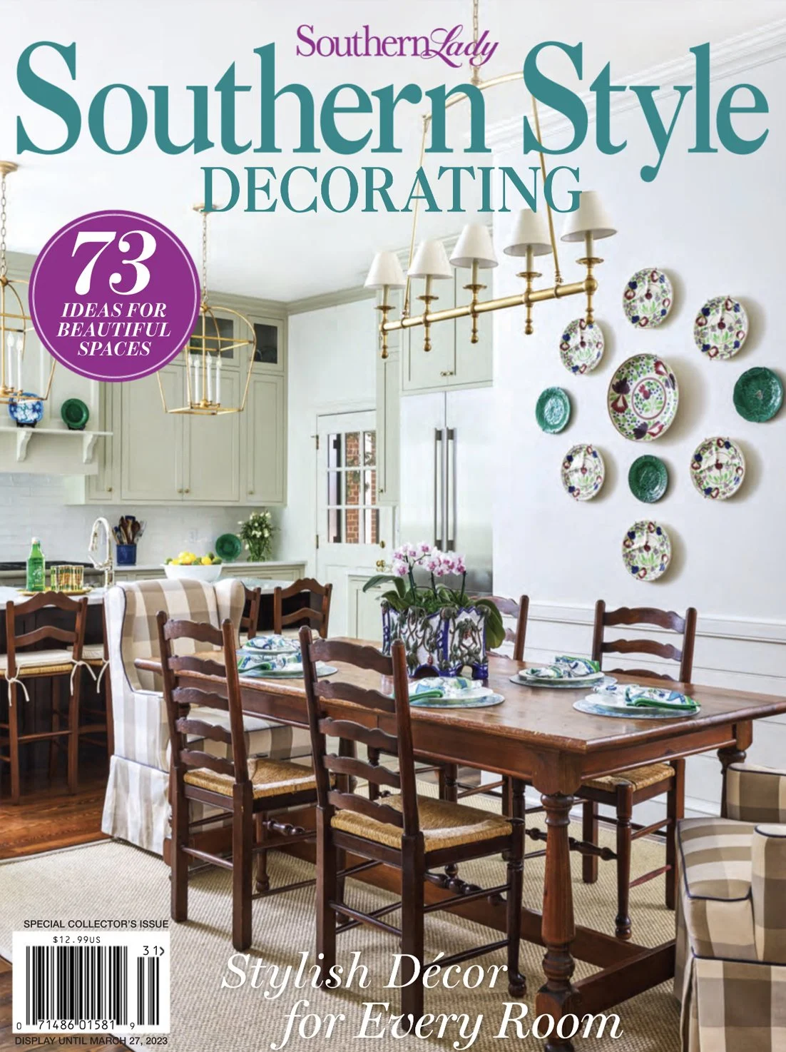 Southern Lady Magazine Southern Style Decorating tearsheet 2023 featuring Austin, Texas home by Heather Scott Home & Design, photography by Avery Nicole Photography