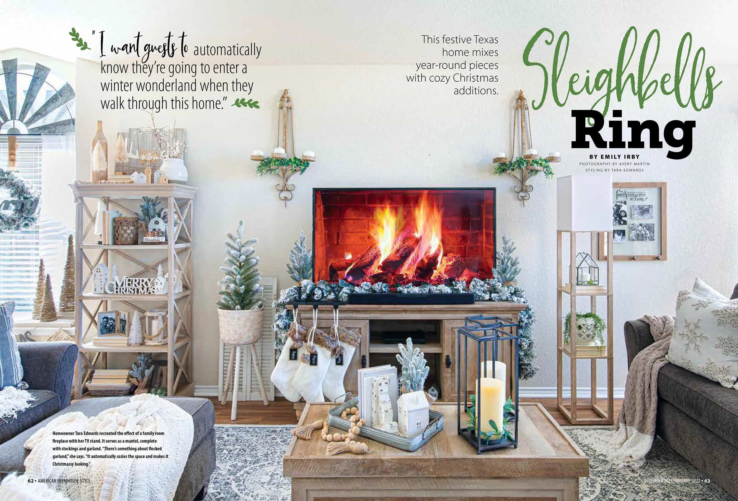 American Farmhouse Magazine tearsheet 2022 featuring Texas home, photography by Avery Nicole Photography