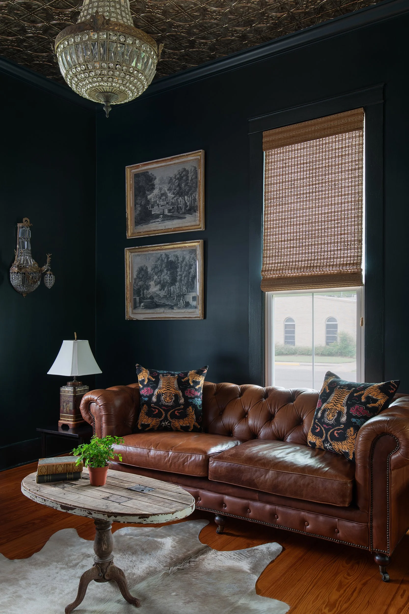 Olive Home seating area design by Patrice Nichole Studio,  residential interior design photography by Avery Nicole Photography and located near Round Top in Smithville, Texas
