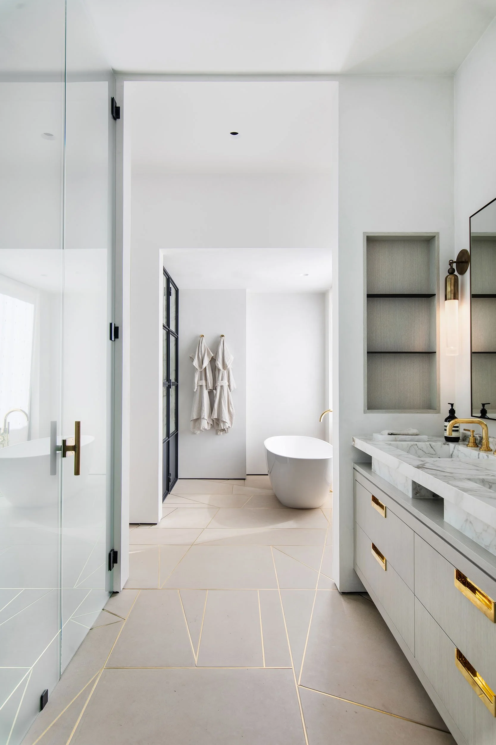 Primary bathroom from Stay Bungalow, Austin Texas, photography by Avery Nicole Photography