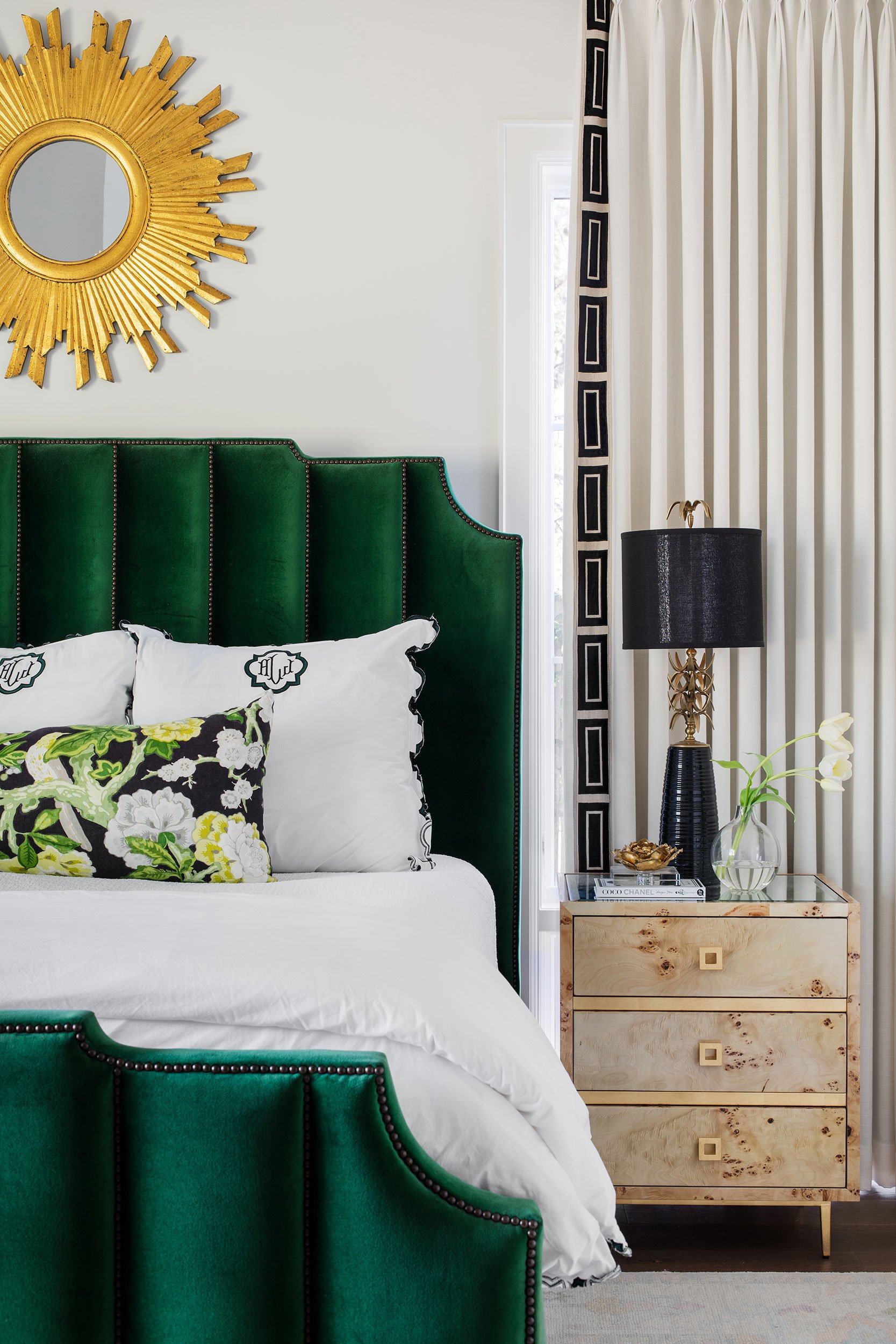 Primary bedroom from Classic Casa designed by Heather Scott Home & Design, Austin Texas, photography by Avery Nicole Photography