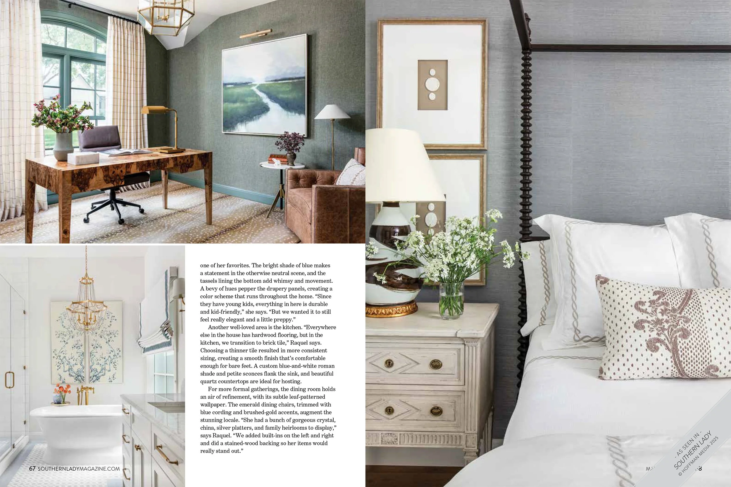 Southern Lady Magazine tearsheet 2025 featuring Austin, Texas home by Heather Scott Home & Design, photography by Avery Nicole Photography