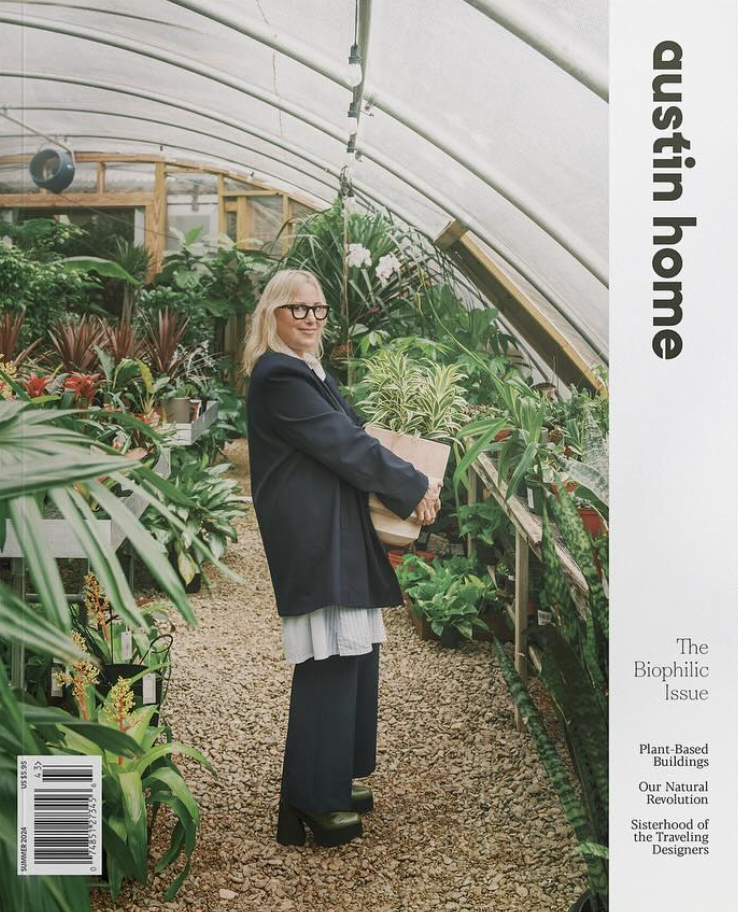 Austin Home Magazine 2024 tearsheet featuring The Toad Inn by The Pankonien Group, Lake Austin, Texas, photography by Avery Nicole Photography