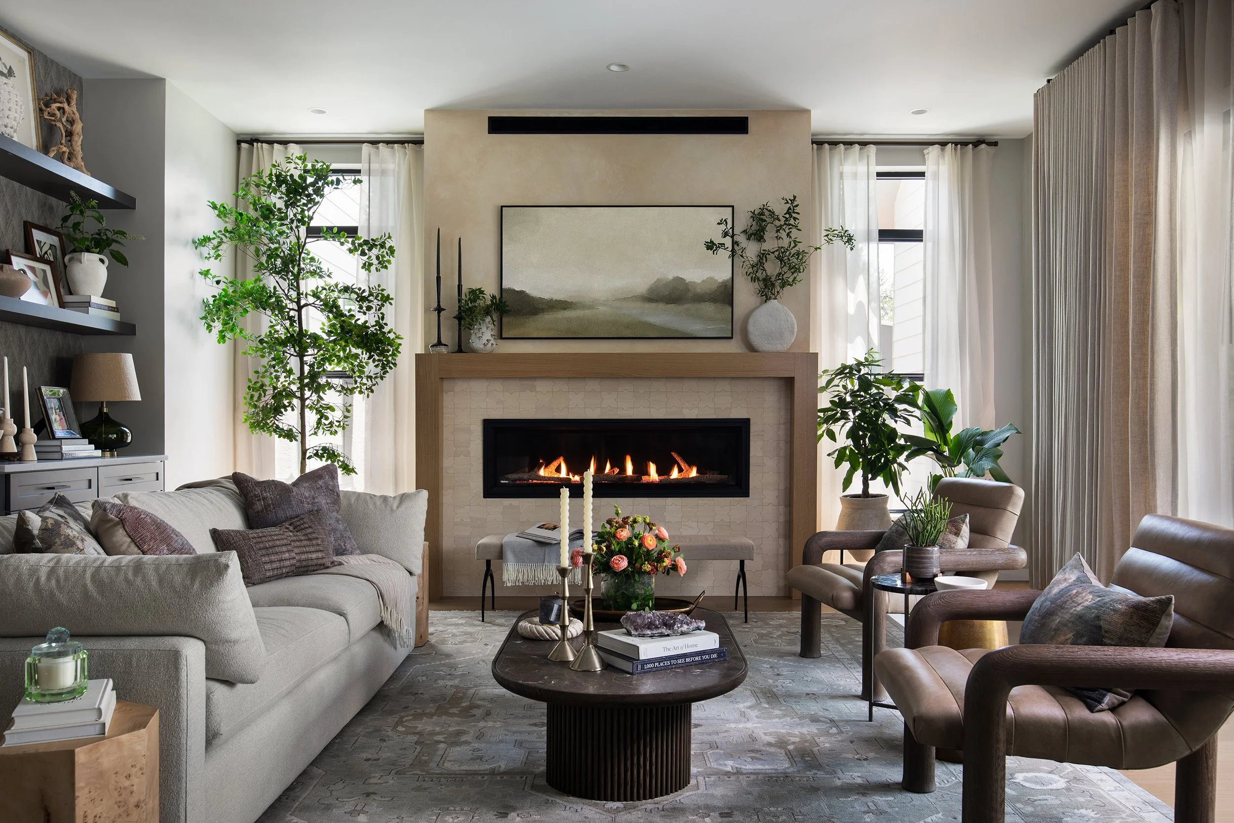 Bamford residence living room interior design by Spaces Designed, residential photography by Avery Nicole Photography and located in Austin, Texas