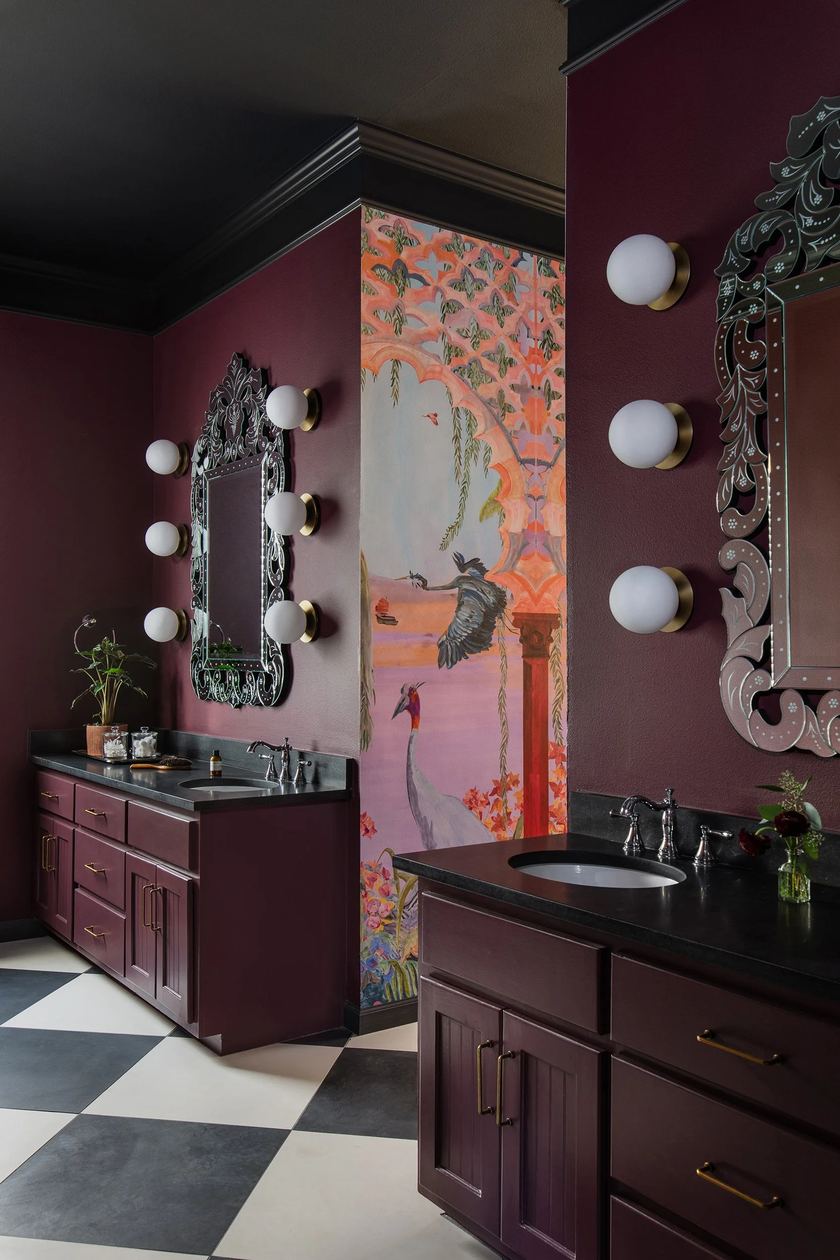 The Menagerie luxury boutique hotel the temptress suite bathroom design by Sarah Stacey Interior Design. Photography by Avery Nicole Photography and located in Fredericksburg, Texas