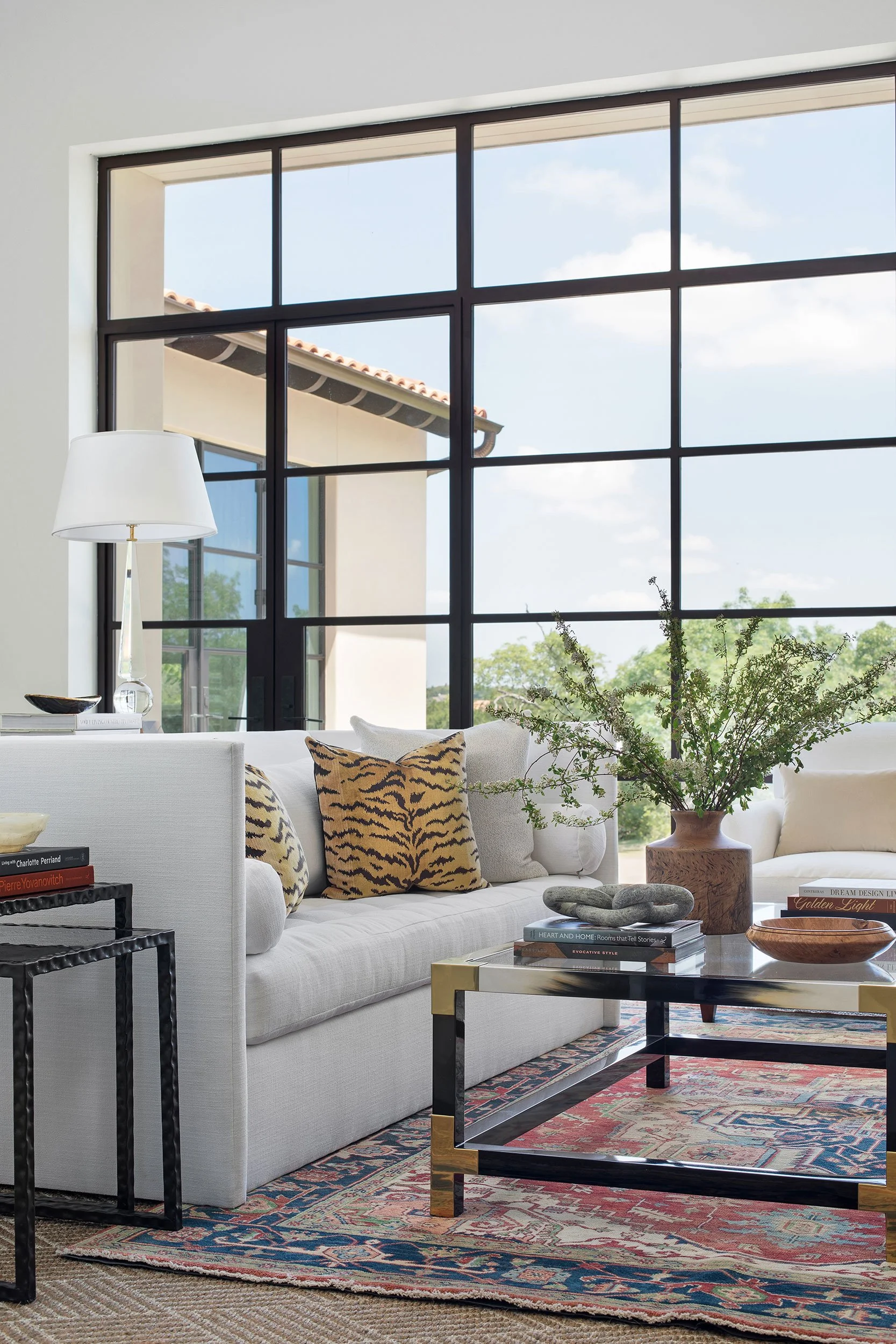 Living room vignette from the Amarra Villas project, designed by Heather Scott Home & Design, Austin Texas, photography by Avery Nicole Photography