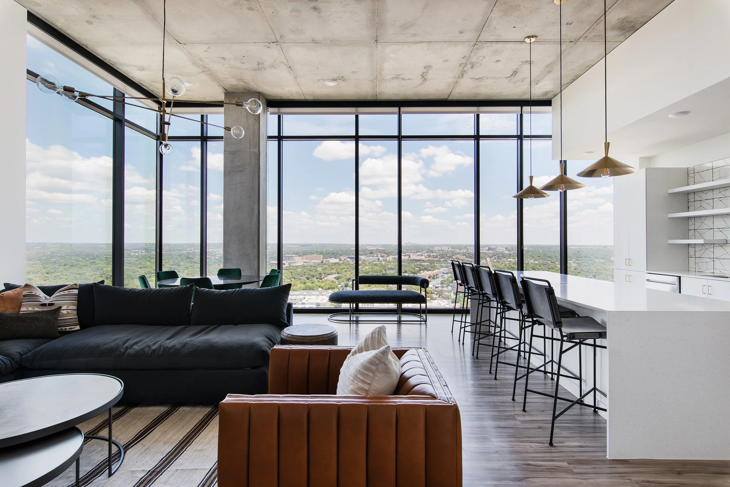 Model unit from the Waterloo Student Housing designed by Chelsea Kloss with LV Collective, University of Texas at Austin, Austin Texas, photography by Avery Nicole Photography