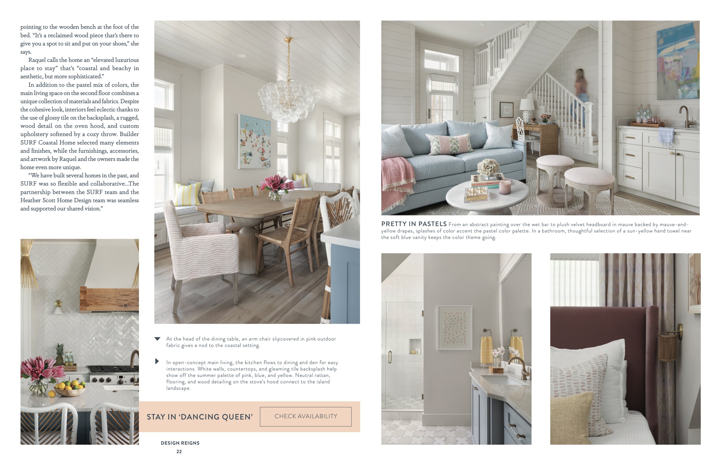 Cinnamon Shore Magazine Summer 2025 featuring Dancing Queen home by Heather Scott Home & Design, Port Aransas, Texas, photography by Avery Nicole Photography