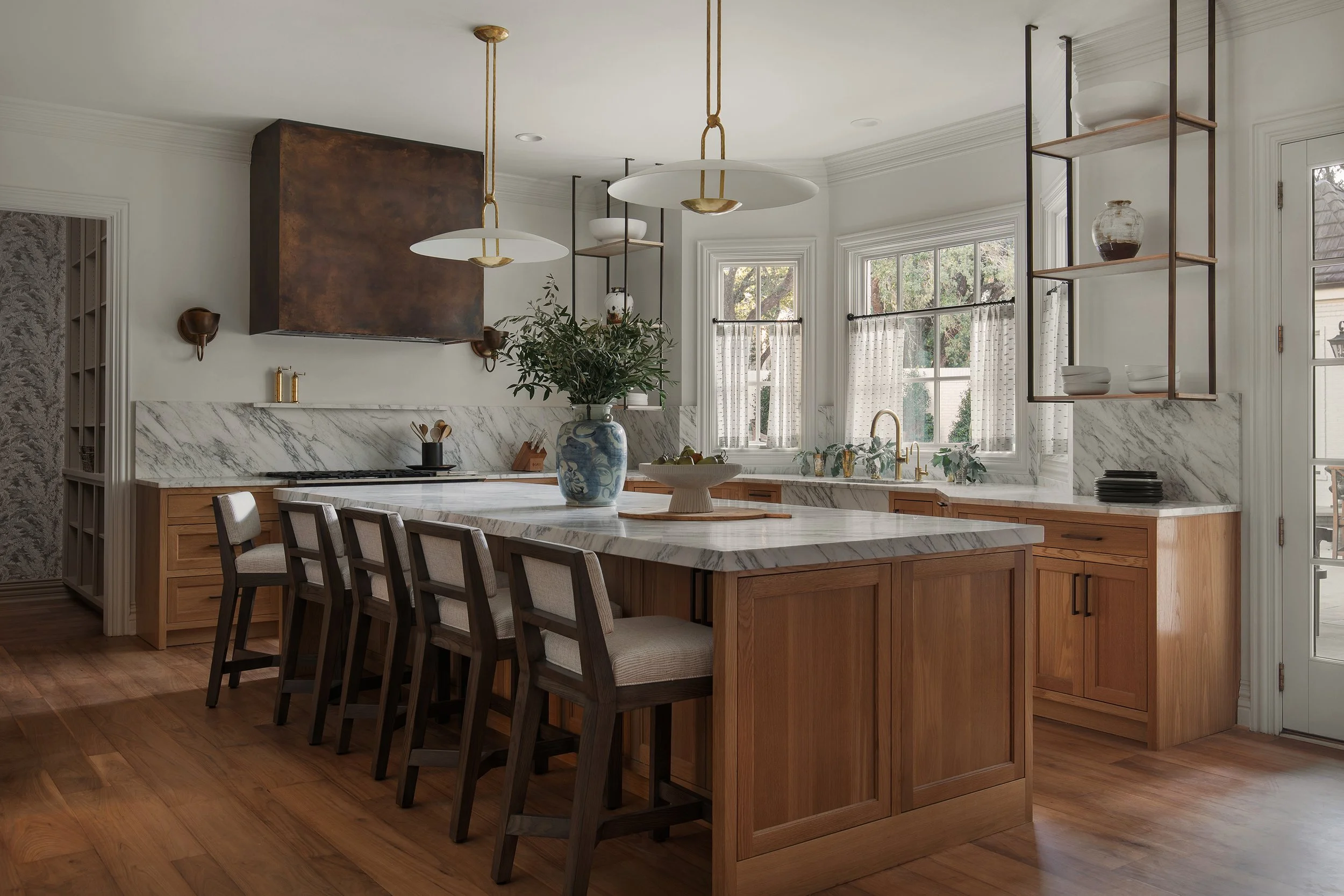 Lake Austin estate kitchen interior design by The Pankonien Group, residential photography by Avery Nicole Photography and located Austin, TX