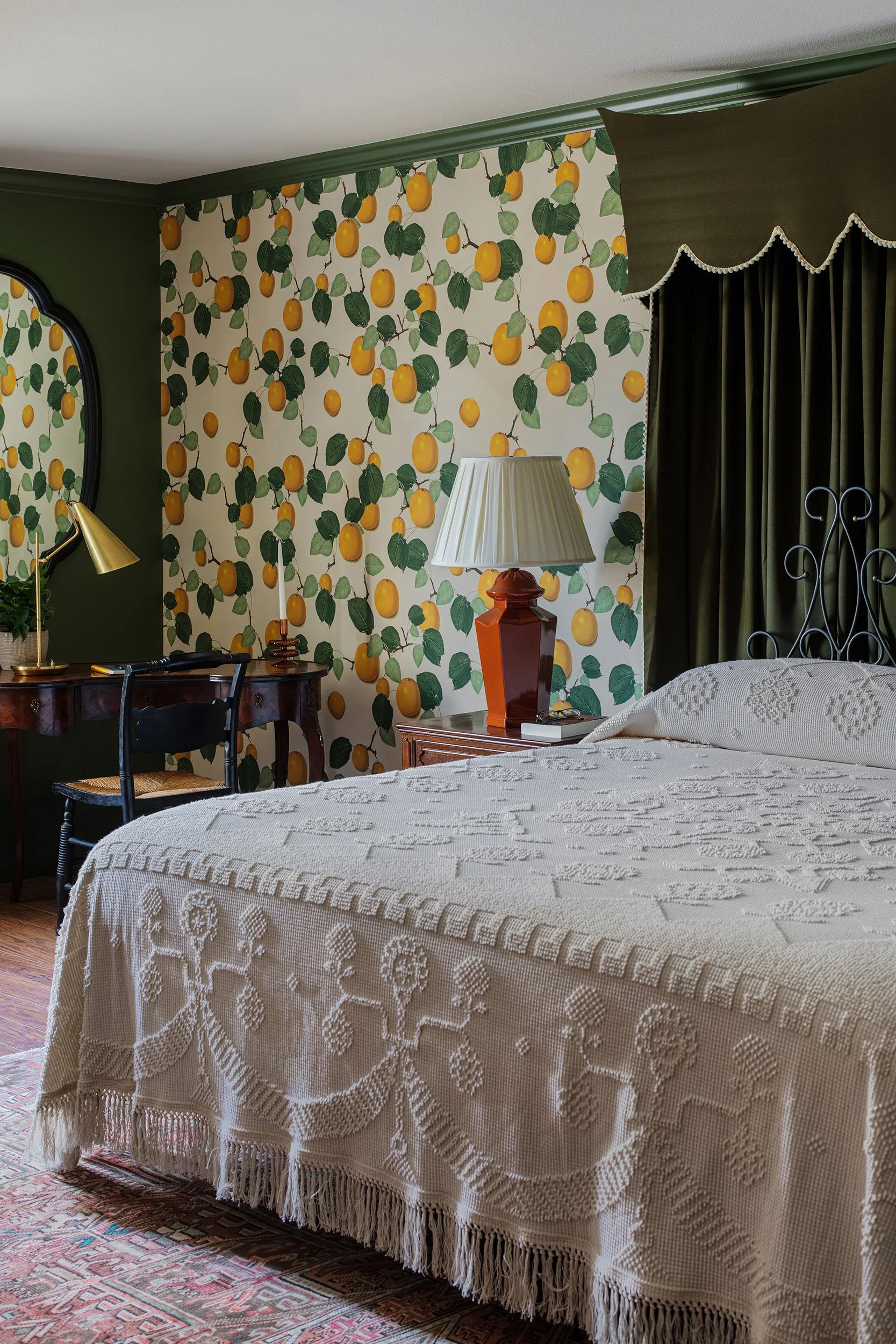 The Menagerie luxury boutique hotel the esperanza suite bedroom by Sarah Stacey Interior Design. Photography by Avery Nicole Photography and located in Fredericksburg, Texas