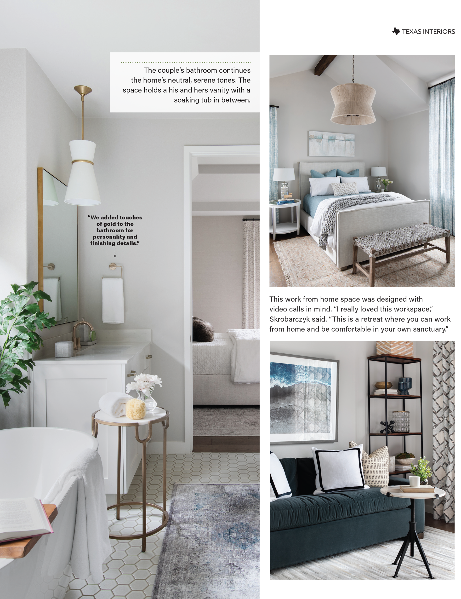 Texas Living Magazine tearsheet cover feature Austin Texas home by Heather Scott Home & Design, photography by Avery Nicole Photography