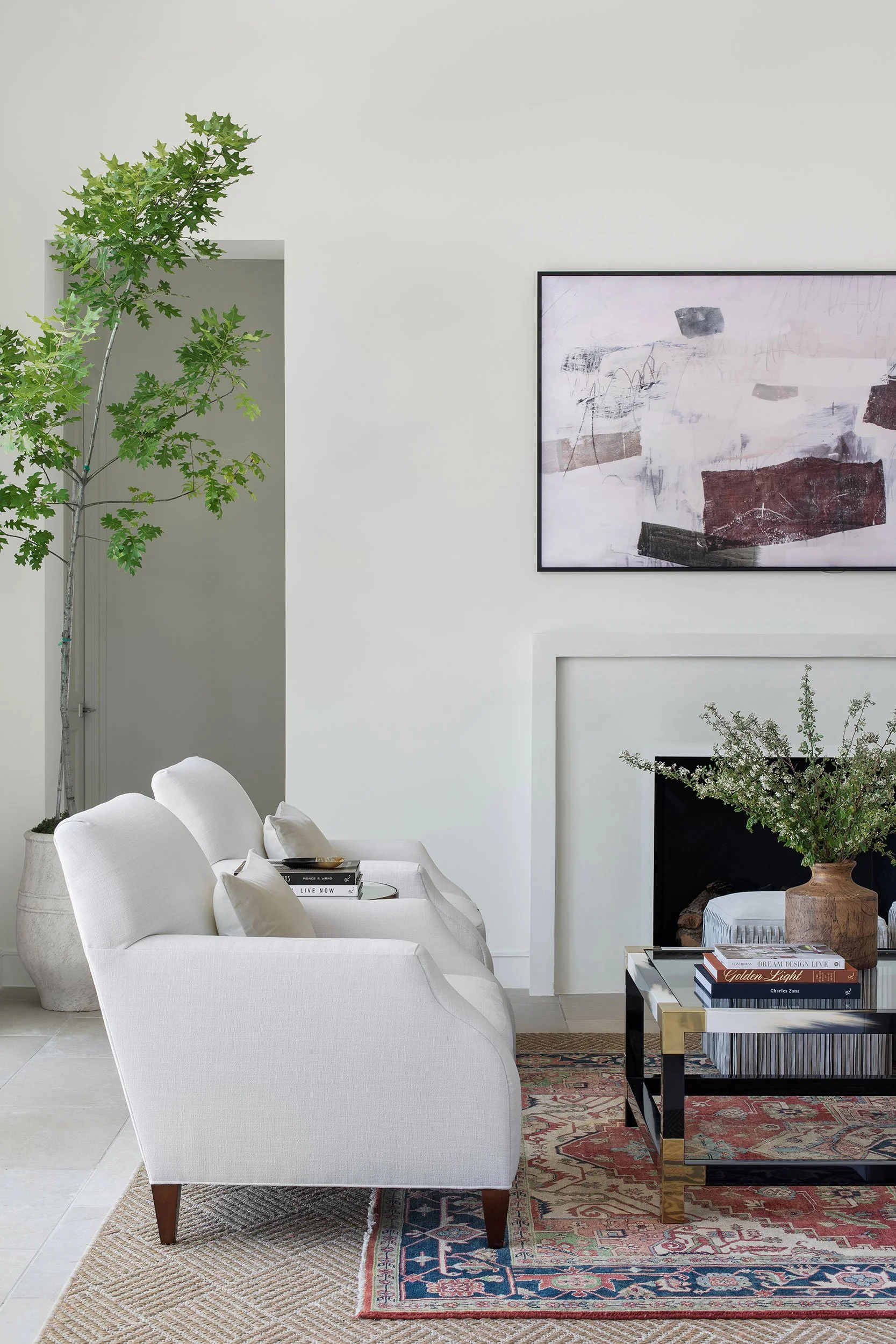 Living room from the Amarra Villas project, designed by Heather Scott Home & Design, Austin Texas, photography by Avery Nicole Photography