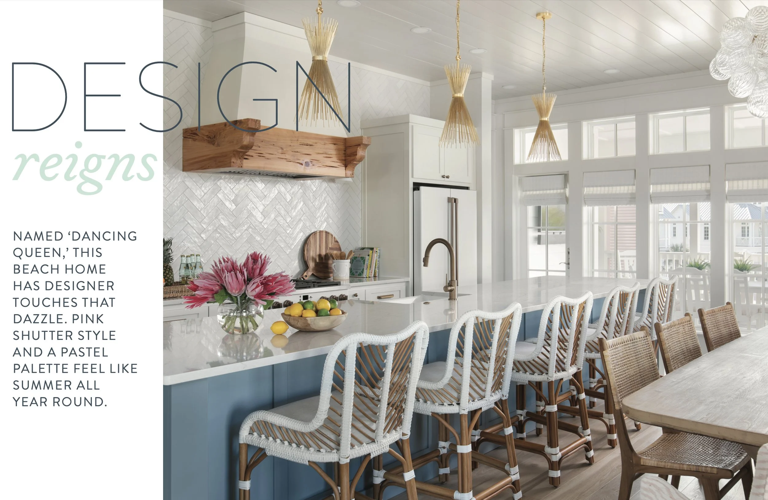 Cinnamon Shore Magazine Summer 2025 featuring Dancing Queen home by Heather Scott Home & Design, Port Aransas, Texas, photography by Avery Nicole Photography