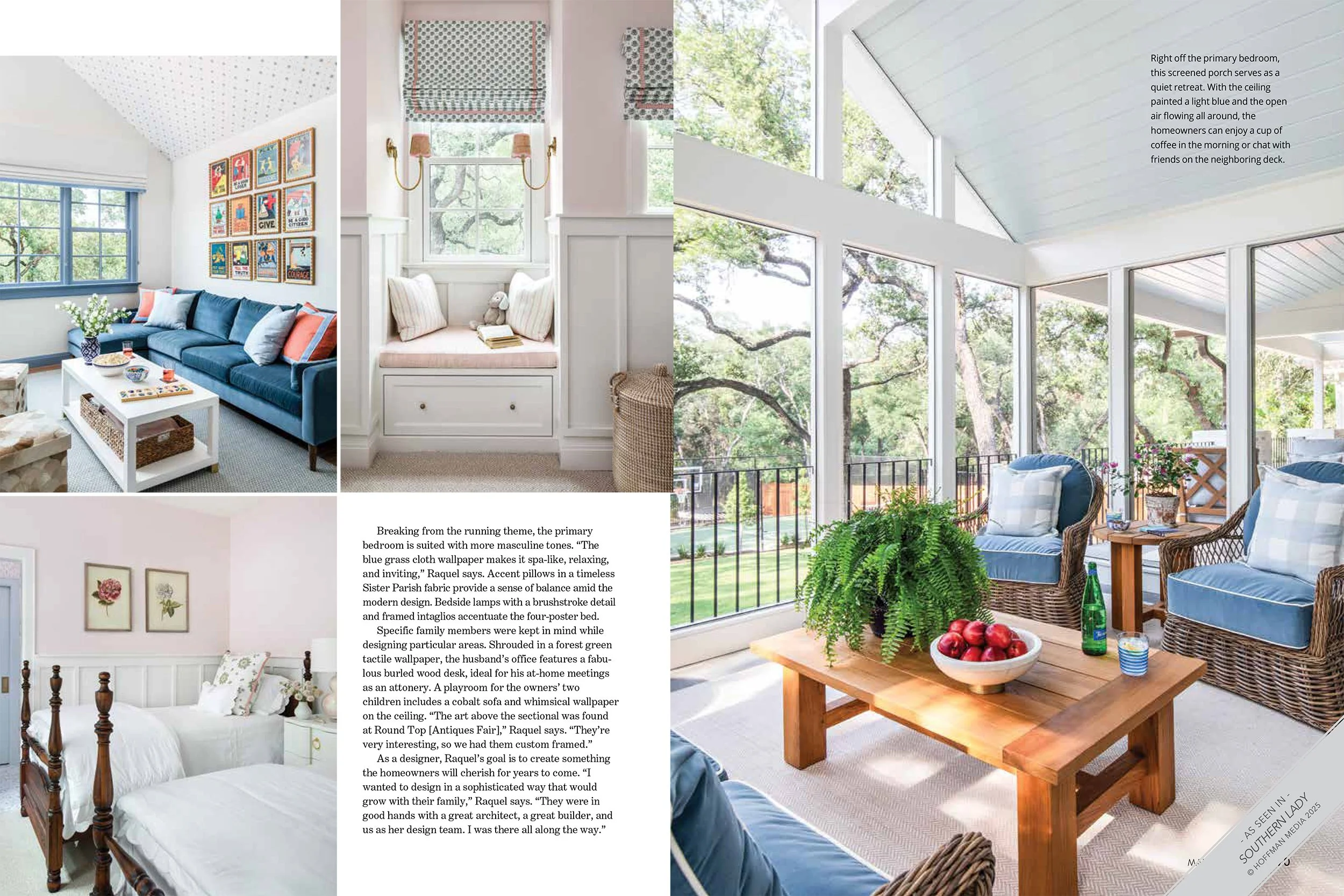 Southern Lady Magazine tearsheet 2025 featuring Austin, Texas home by Heather Scott Home & Design, photography by Avery Nicole Photography
