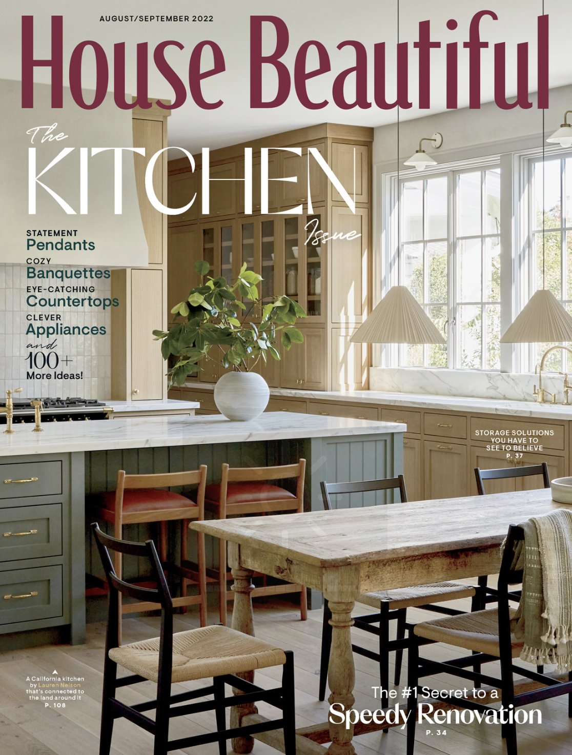 House Beautiful Magazine tearsheet featuring Austin, Texas home by The Pankonien Group, photography by Avery Nicole Photography