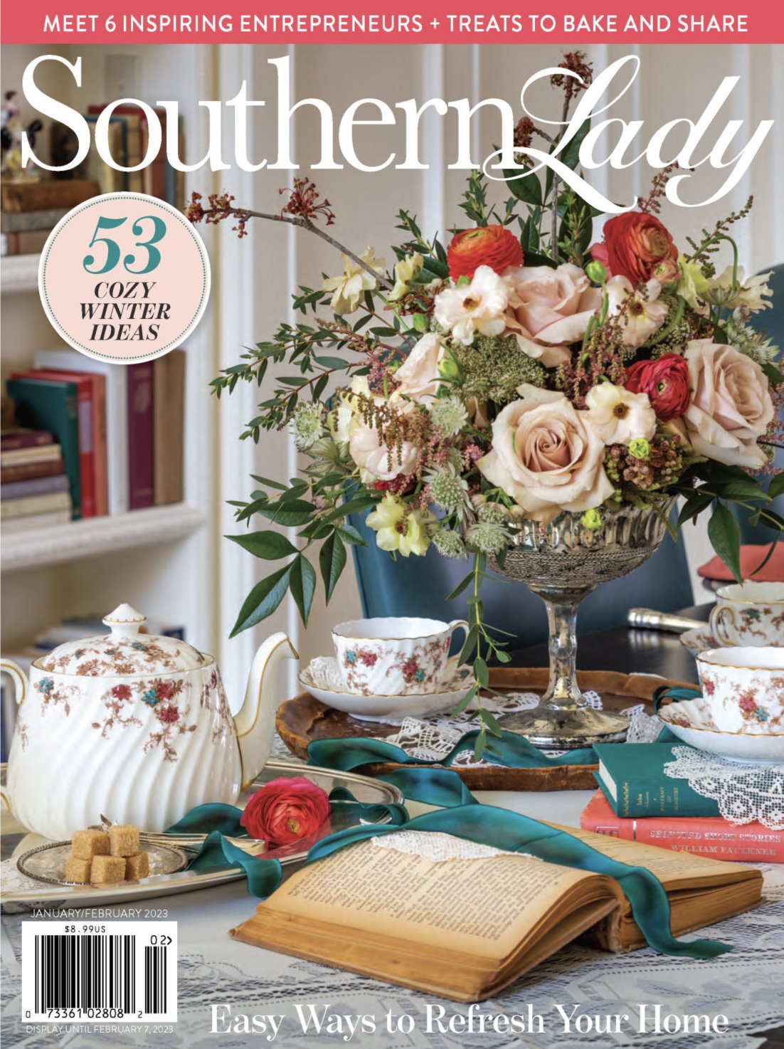 Southern Lady Magazine tearsheet 2023 featuring Austin, Texas home by Heather Scott Home & Design, photography by Avery Nicole Photography