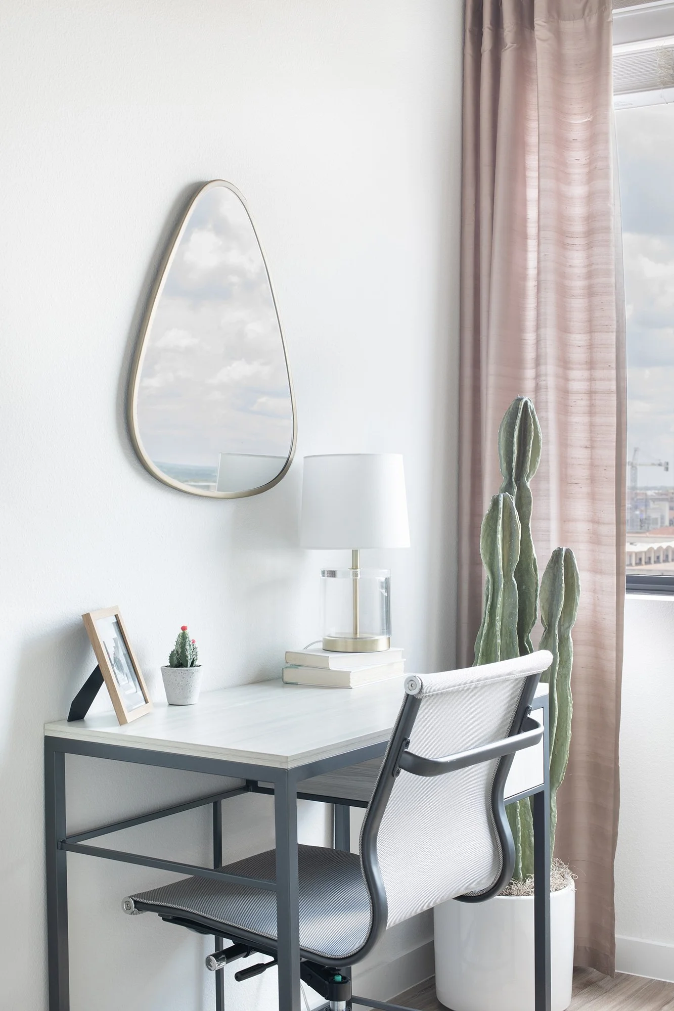 Model unit vignette from the Moontower Student Housing designed by Chelsea Kloss with LV Collective, University of Texas at Austin, Austin Texas