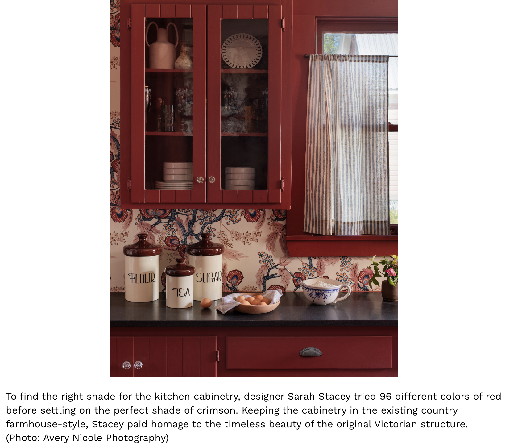 Luxe Magazine tearsheet 2023 featuring Fredericksburg, Texas The Menagerie kitchen by Sarah Stacey Interior Design, photography by Avery Nicole Photography