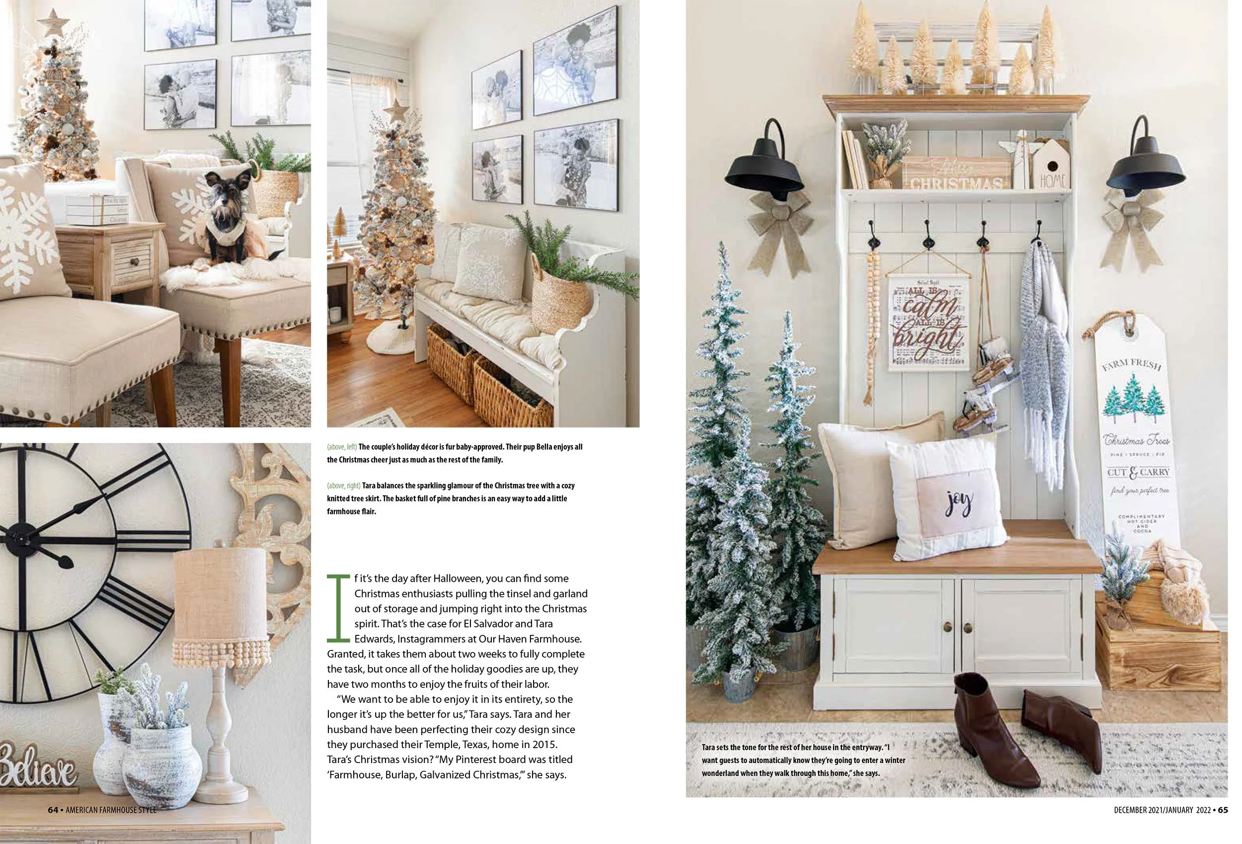 American Farmhouse Magazine tearsheet 2022 featuring Texas home, photography by Avery Nicole Photography