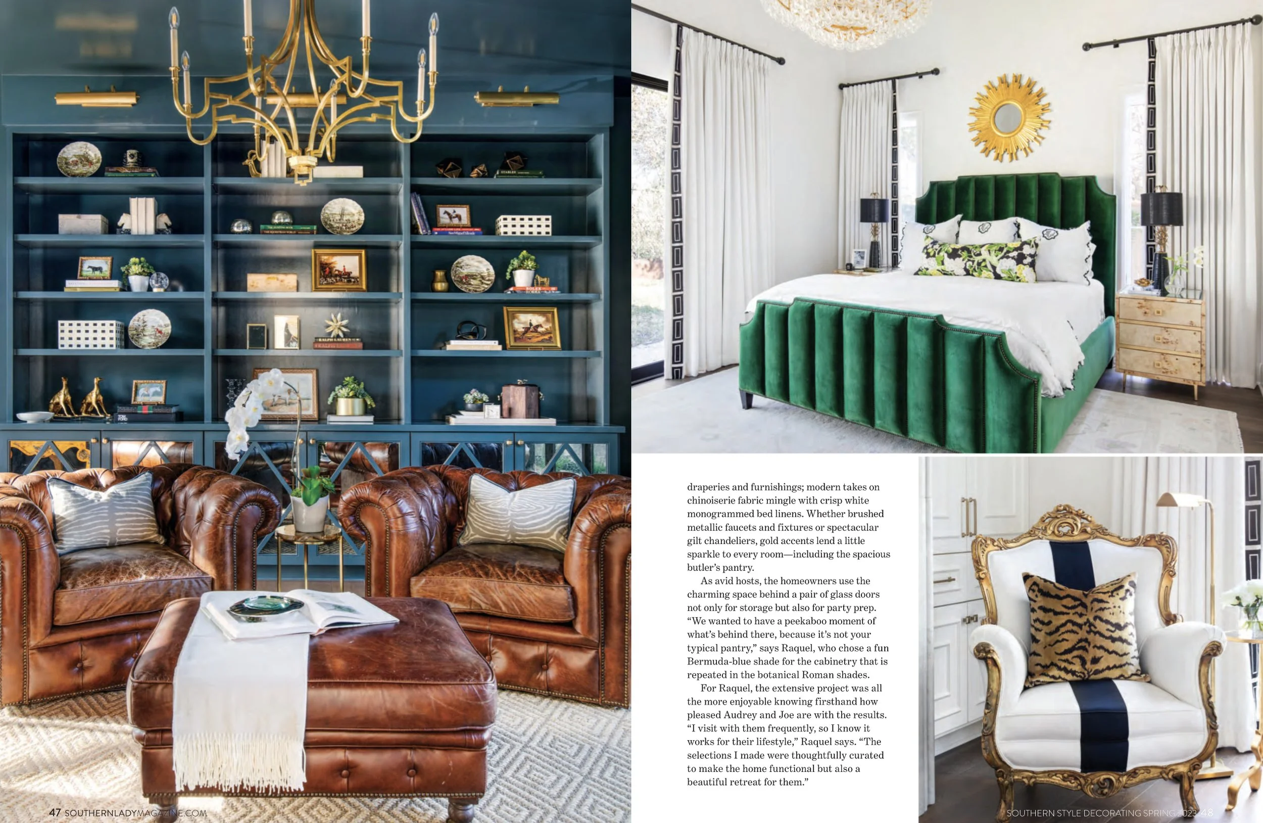 Southern Lady Magazine Southern Style Decorating tearsheet 2023 featuring Austin, Texas home by Heather Scott Home & Design, photography by Avery Nicole Photography