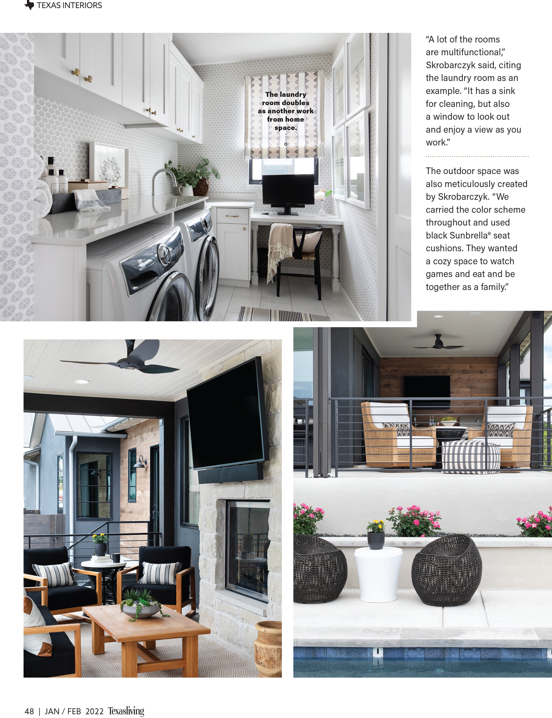 Texas Living Magazine tearsheet cover feature Austin Texas home by Heather Scott Home & Design, photography by Avery Nicole Photography