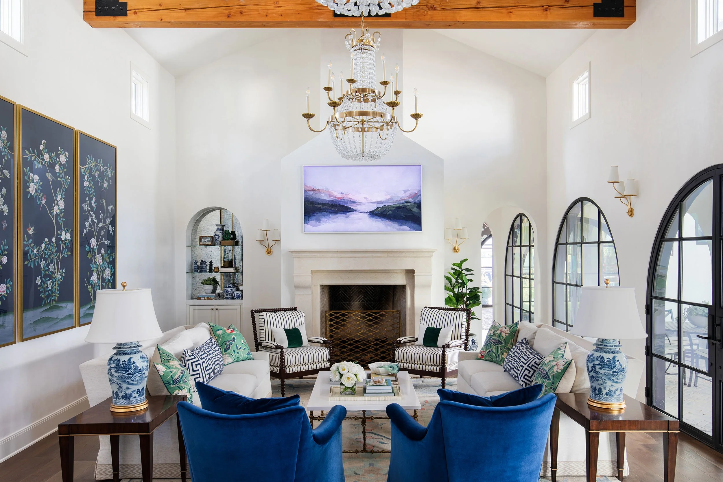 Living room from Classic Casa designed by Heather Scott Home & Design, Austin Texas, photography by Avery Nicole Photography