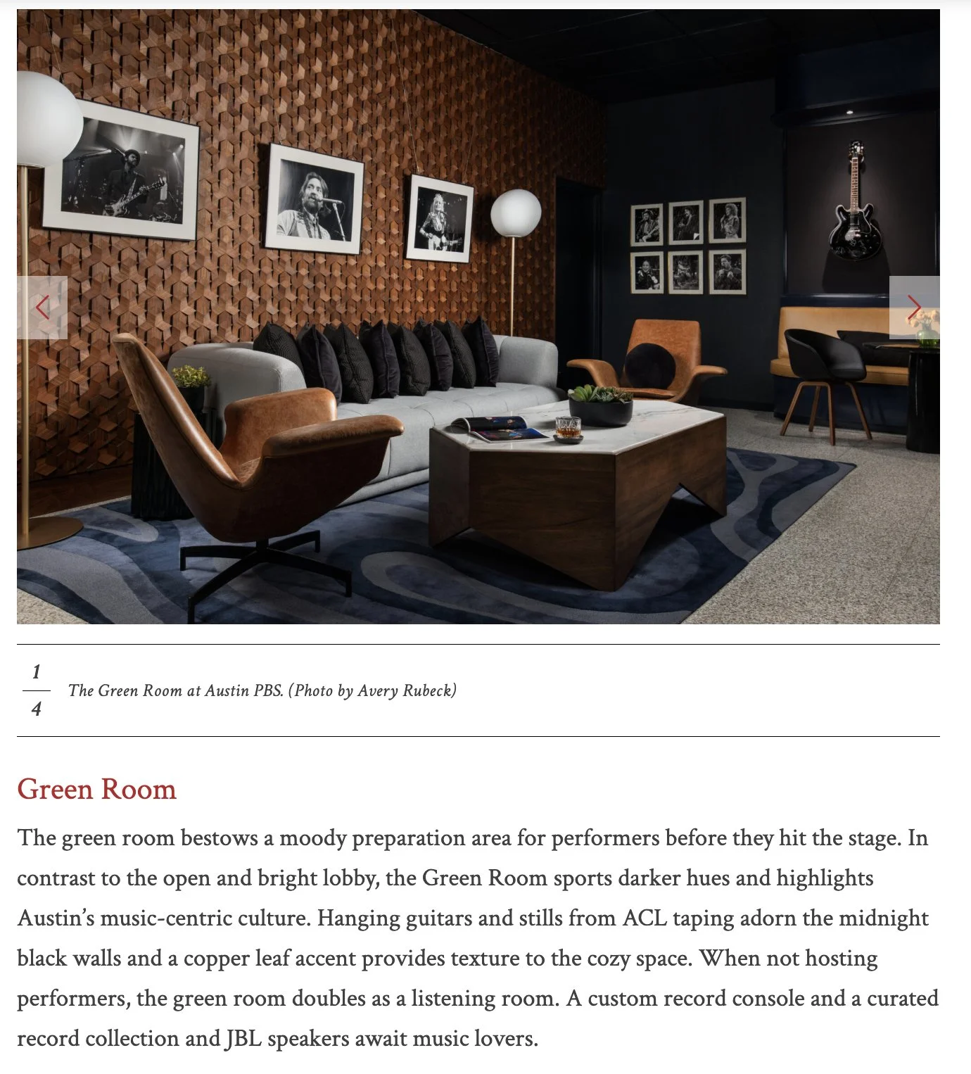 Tribeza Magazine 2025 tearsheet featuring Austin PBS & ACl Live headquarters by Britt Design Group, photography by Avery Nicole Photography