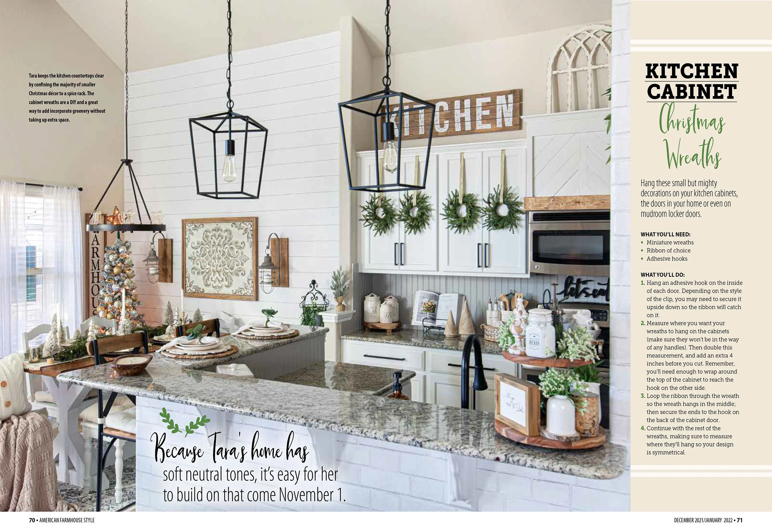 American Farmhouse Magazine tearsheet 2022 featuring Texas home, photography by Avery Nicole Photography