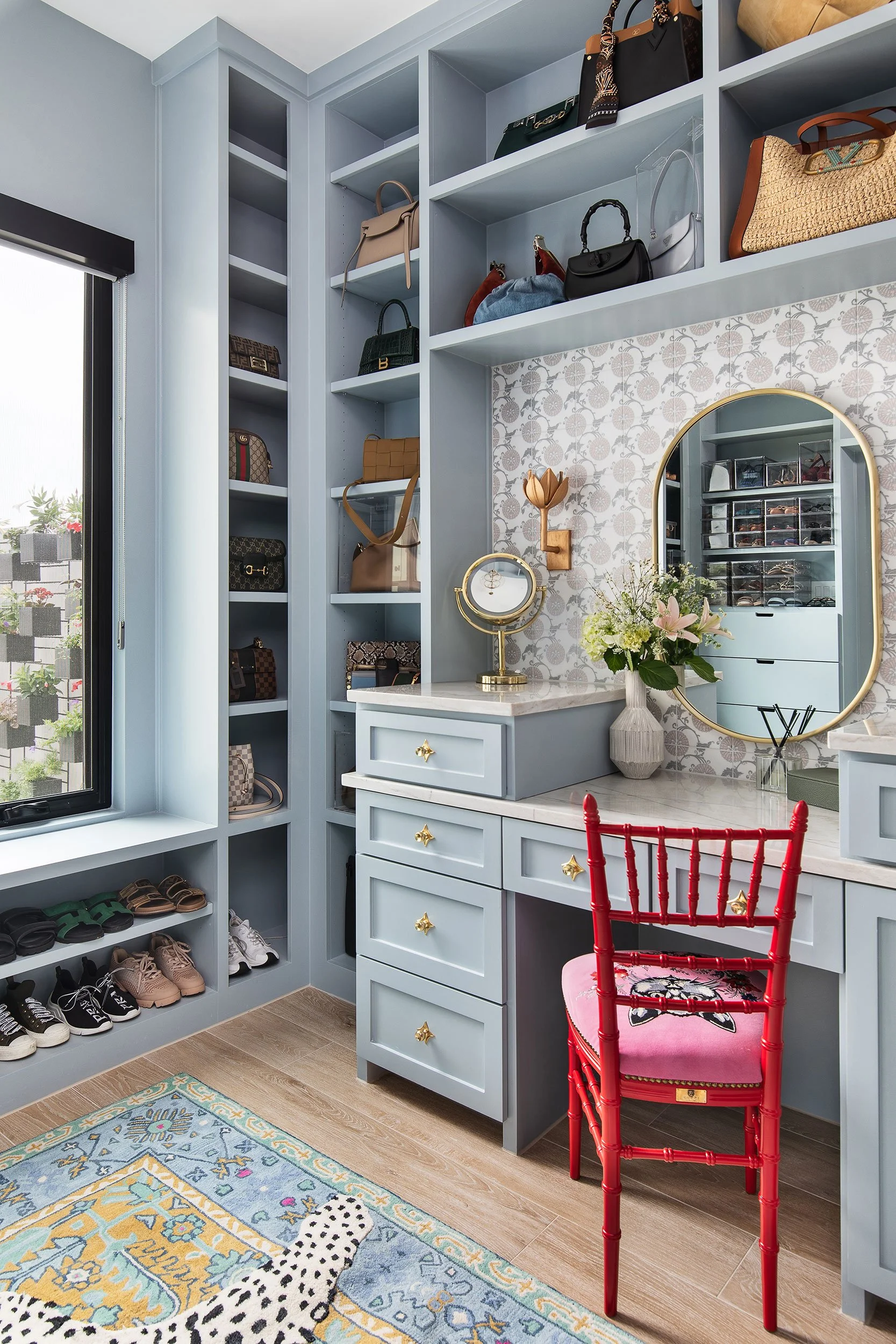 Closet from the Barton Creek New Construction project, designed by Urbane Design, Austin Texas, photography by Avery Nicole Photography