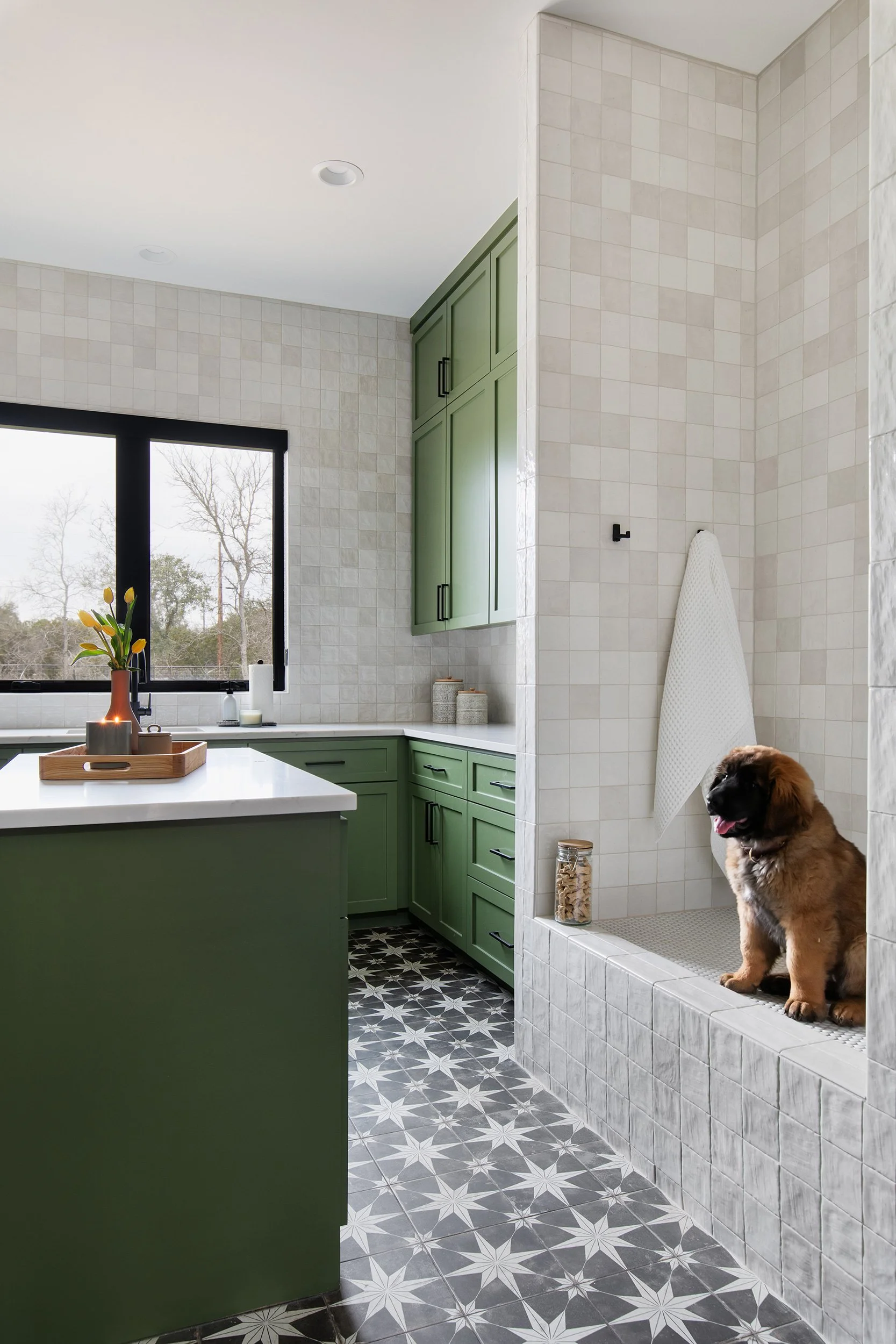 Laundry room from the Barton Creek New Construction project, designed by Urbane Design, Austin Texas, photography by Avery Nicole Photography