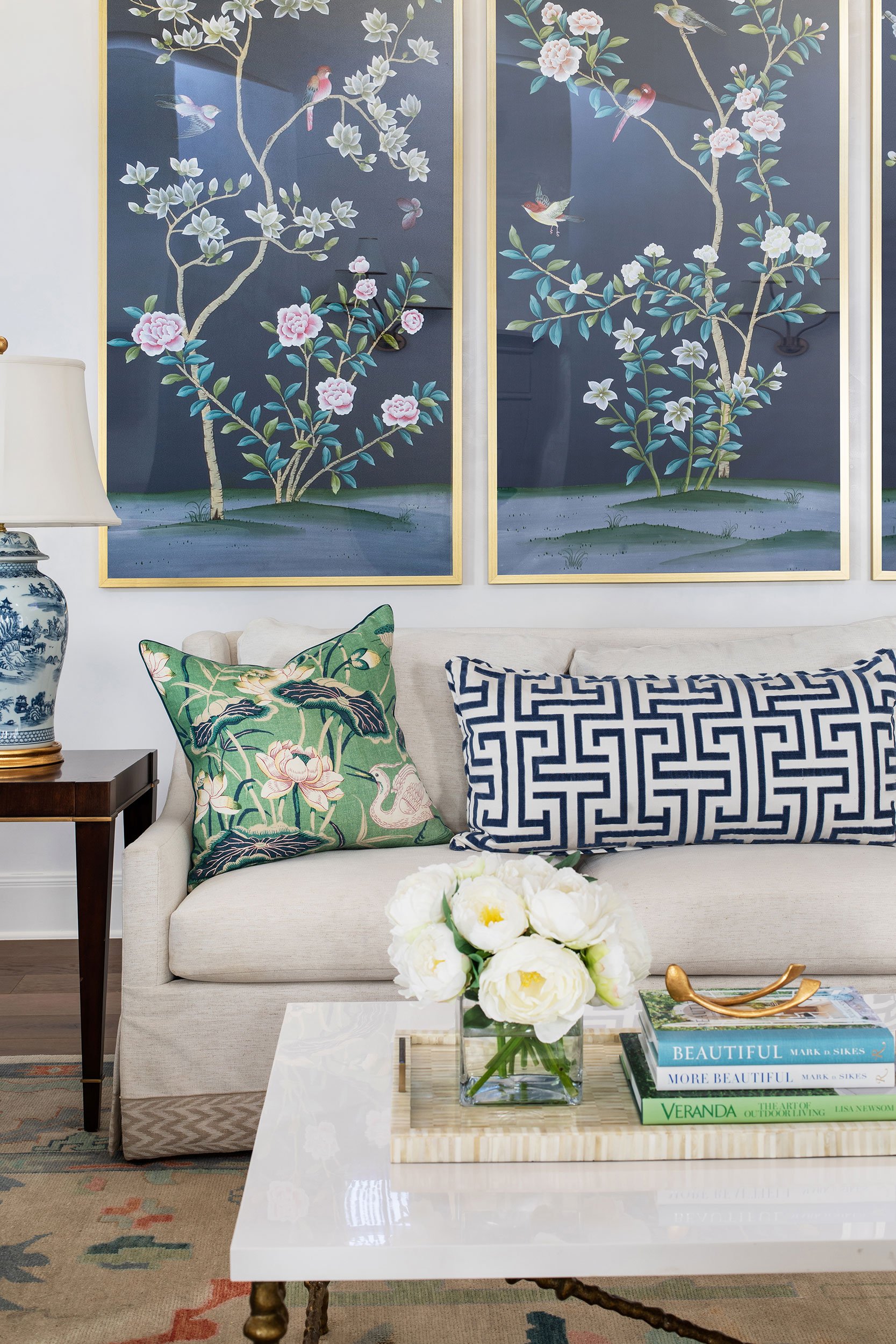 Living room vignette from Classic Casa designed by Heather Scott Home & Design, Austin Texas, photography by Avery Nicole Photography