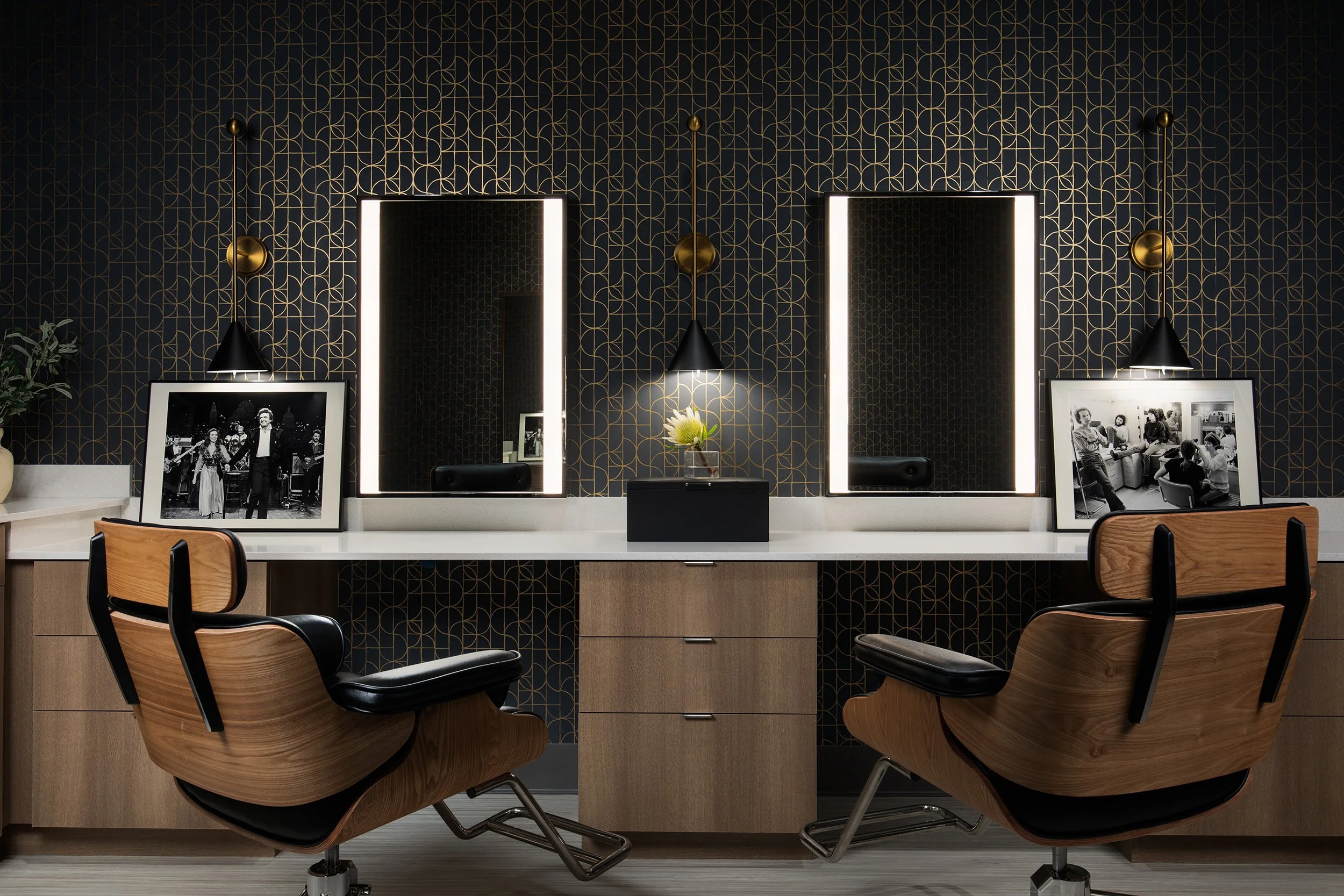 Austin PBS and ACL Live Headquarters dressing room design by Britt Design Group, commercial interior design photography by Avery Nicole Photography and located in Austin, Texas