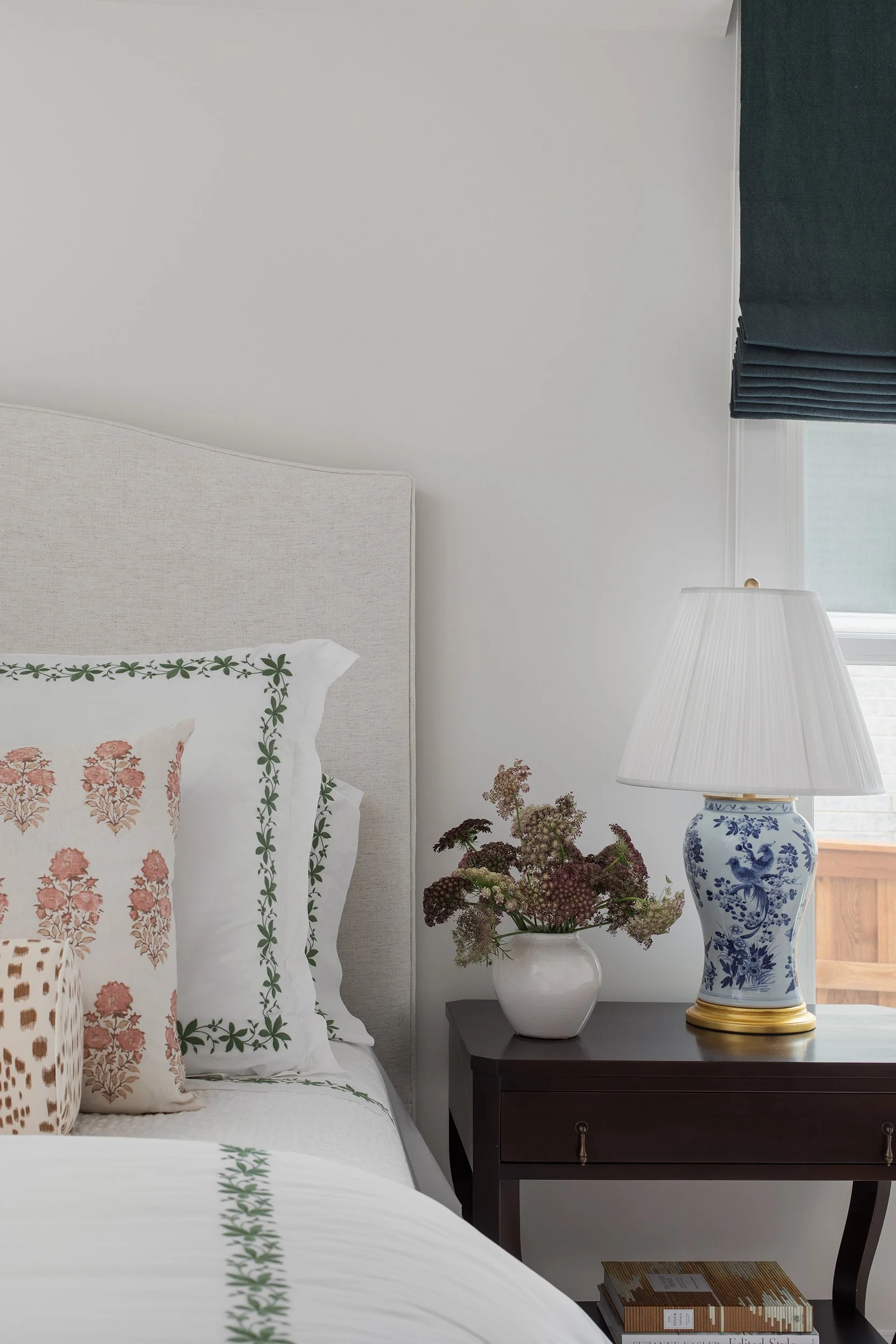 Travis Country Home guest bedroom design by Heather Scott Home & Design, build by Drake Build and architecture by Architecture by George. Photography by Avery Nicole Photography and located in Austin, Texas