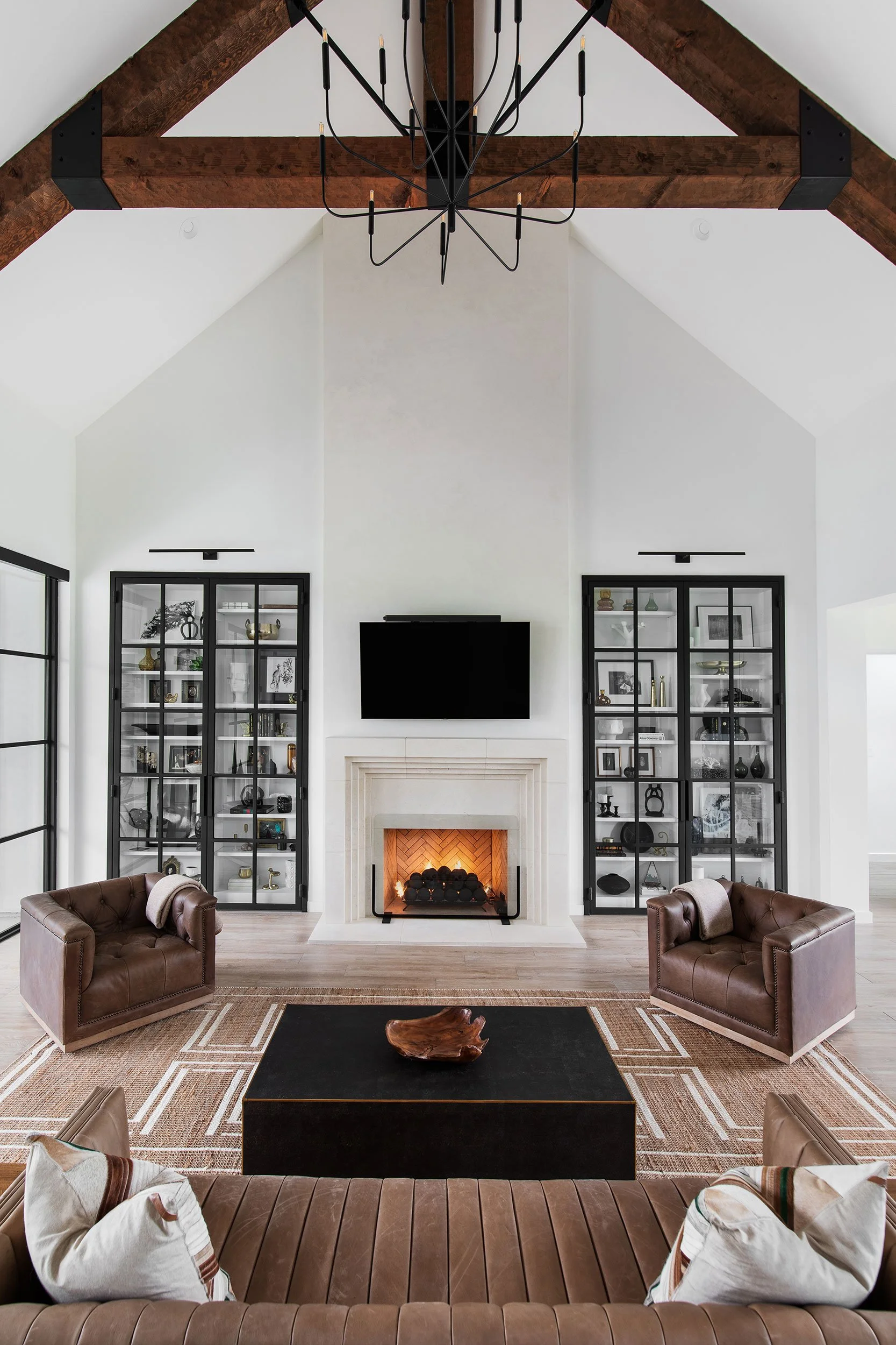 Living room from the Barton Creek New Construction project, designed by Urbane Design, Austin Texas, photography by Avery Nicole Photography