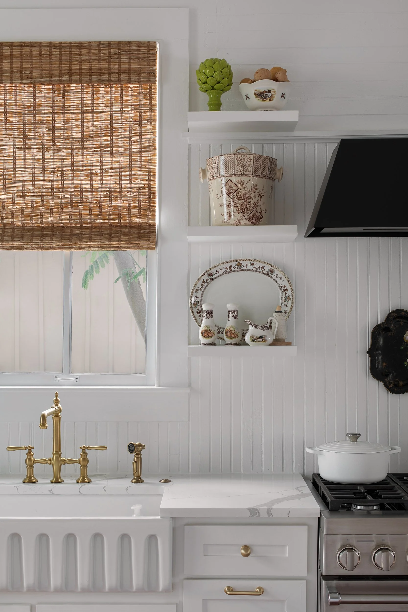 Olive Home kitchen vignette design by Patrice Nichole Studio,  residential interior design photography by Avery Nicole Photography and located near Round Top in Smithville, Texas