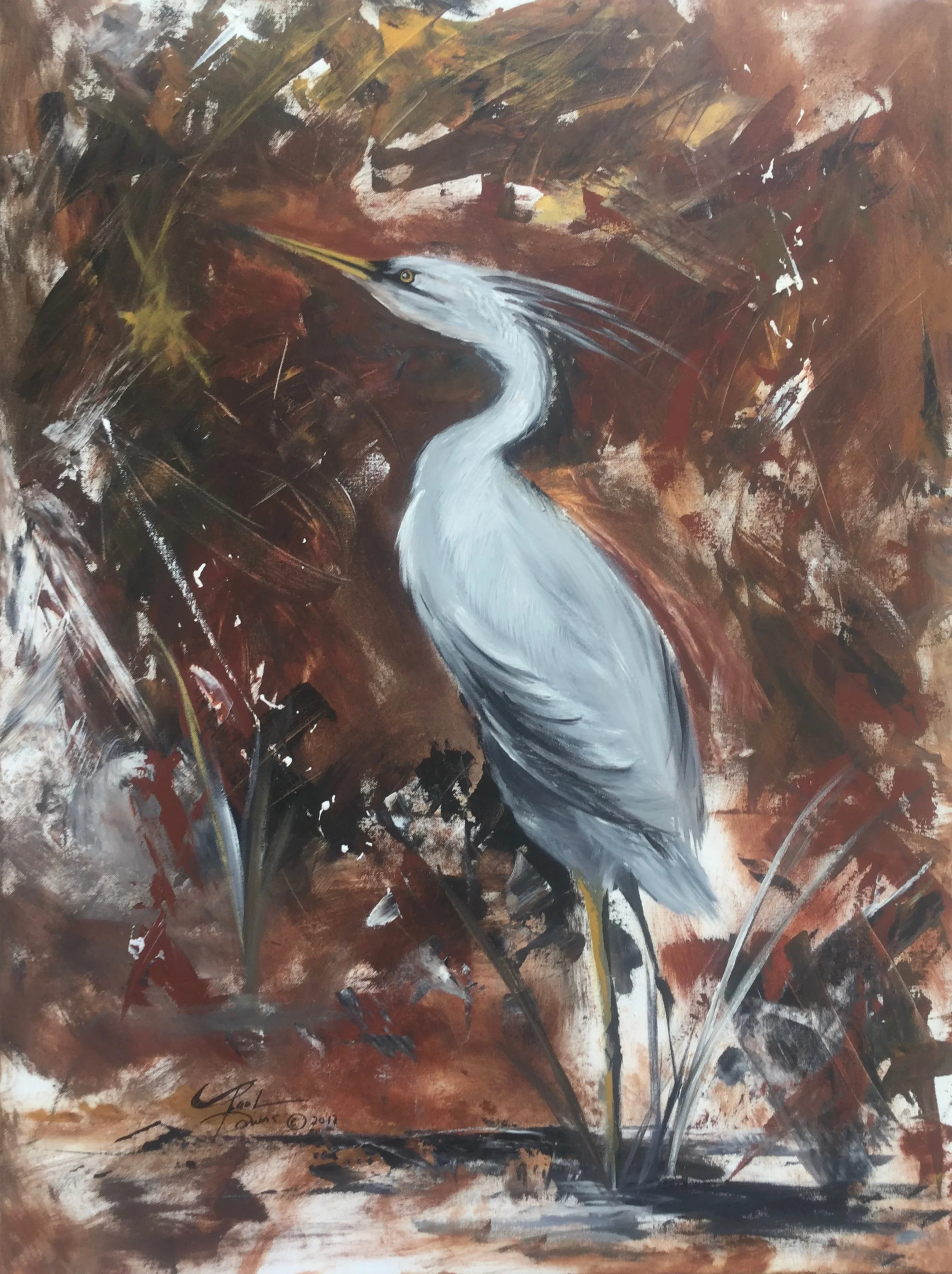 Avian Abstraction 36x48 acrylic