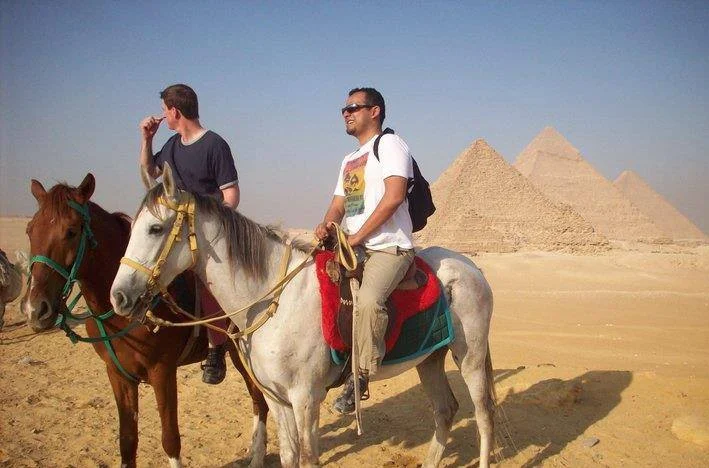 Exploring the pyramids at Giza, Egypt (2011)
