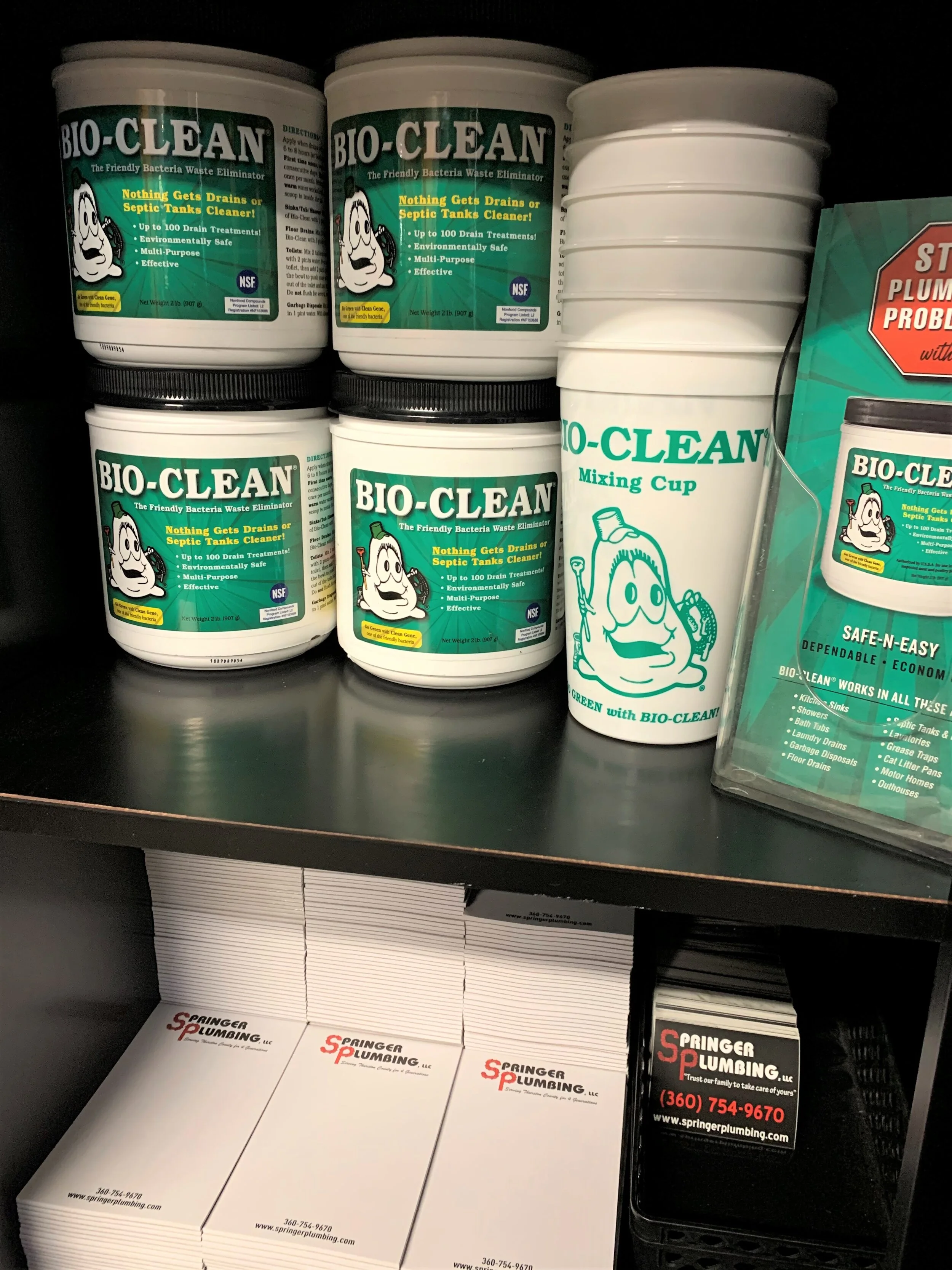 We always have Bio-Clean on our shelves ready to deliver to Thurston County residents.