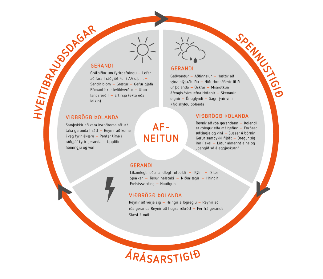 Ofbeldishringurinn, þrjú stig heimilisofbeldis