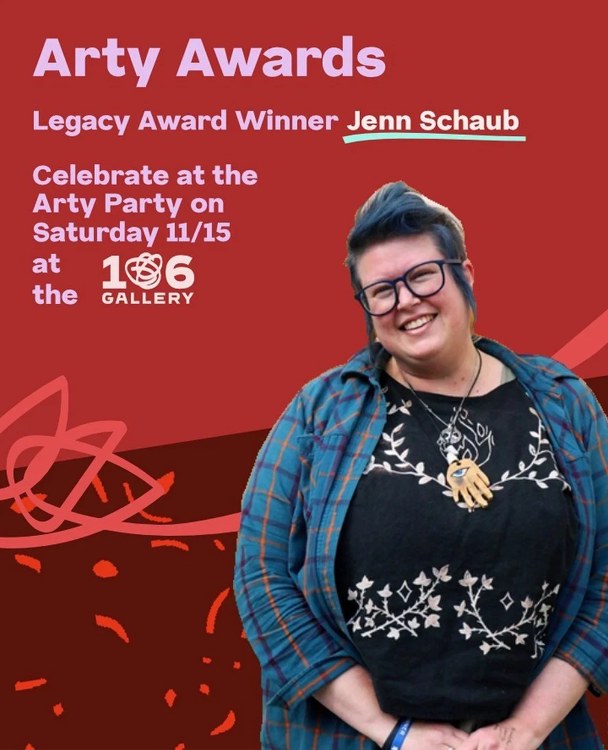 Arty party with us on Saturday 11/15 as we celebrate Jenn Schaub, longtime program manager of the Avenue! Tickets in the 🔗 in bio or at http://avenueforthearts.org. Plus, we&rsquo;ll be awarding 9 hardworking Grand Rapids artists with the first-ever