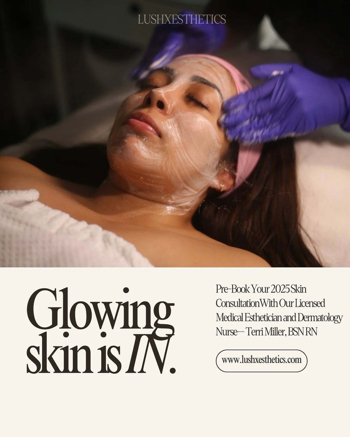 &mdash; Glowing skin is always in .
Start your skincare journey in 2025 with a personalized consultation from our licensed Medical Esthetician and Dermatology Nurse, Terri Miller, BSN RN. With years of experience and a passion for helping clients ach