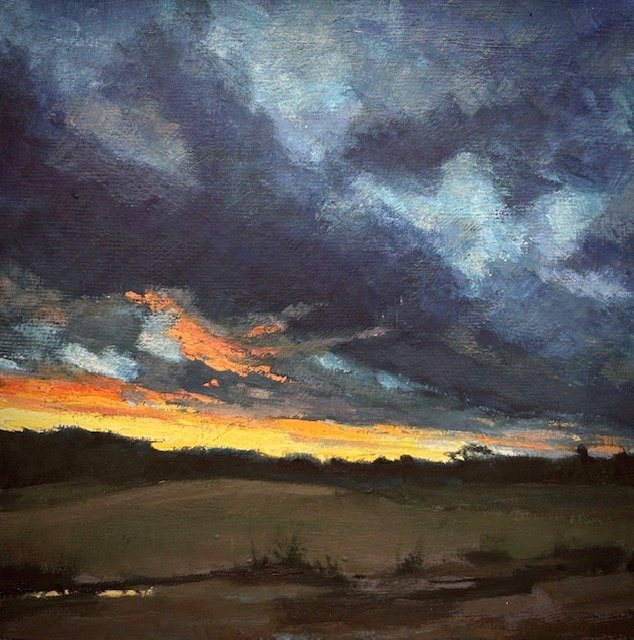 Wiscasset Sunset 12x12 Oil
