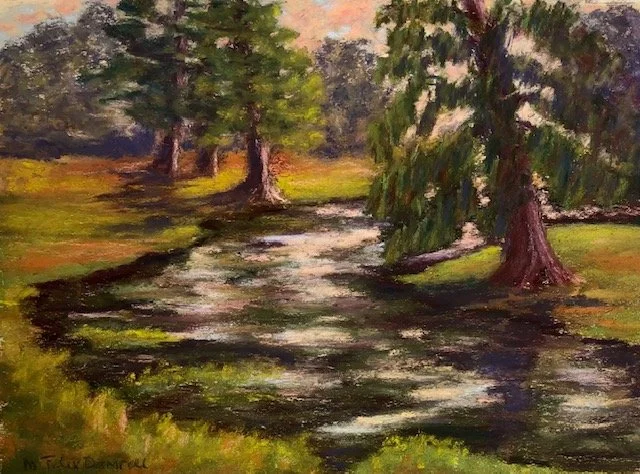 Peaceful Stream Pastel, 18x15