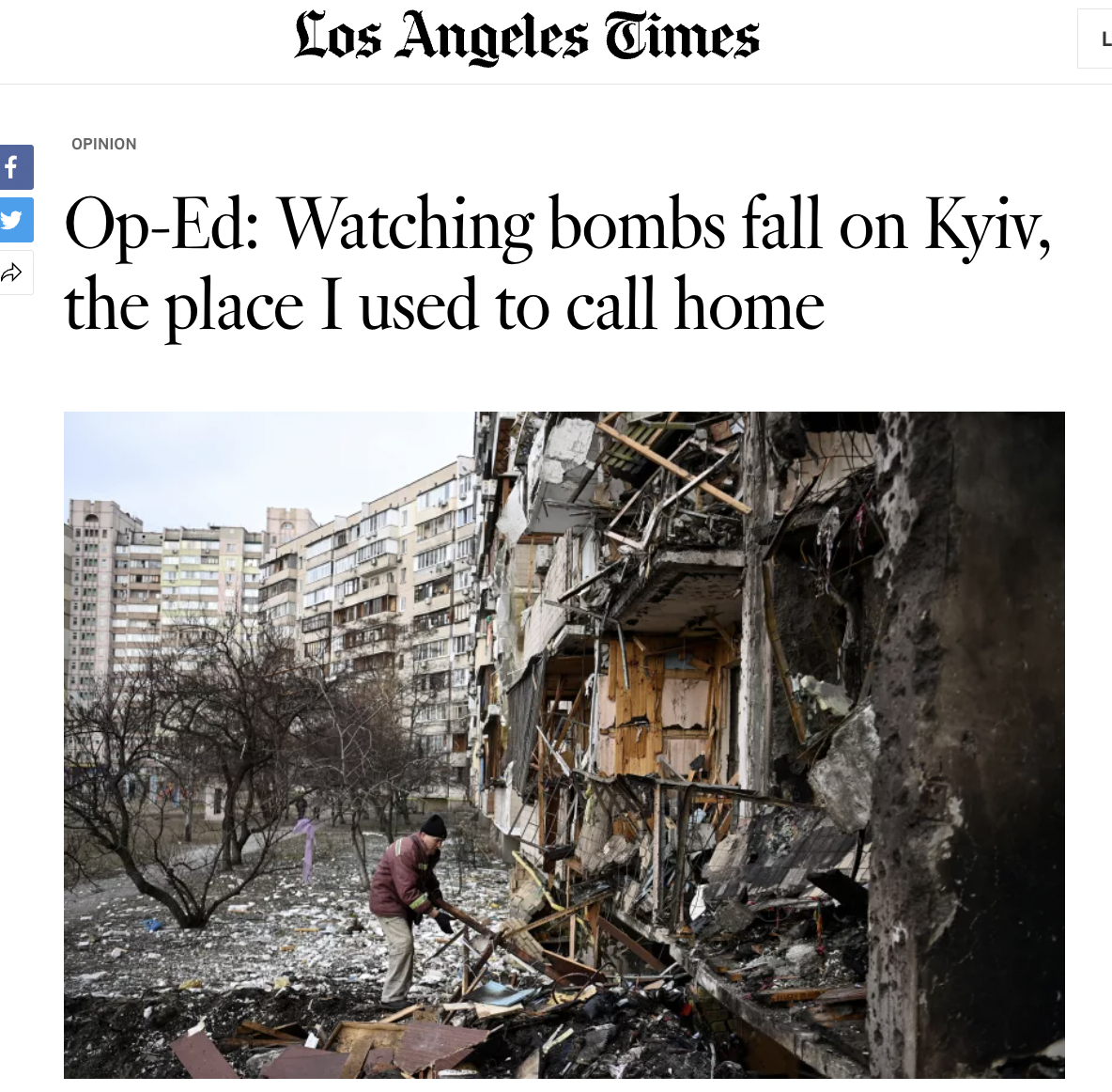 Watching Bombs Fall on Kyiv