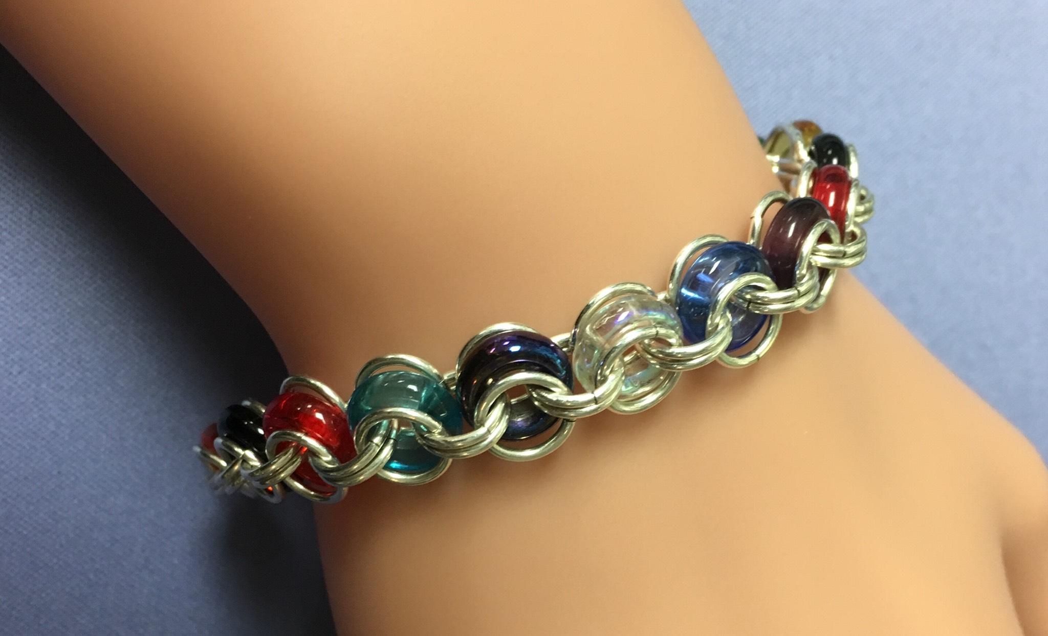 "Bicycle Chain" Chain Maille Bracelet