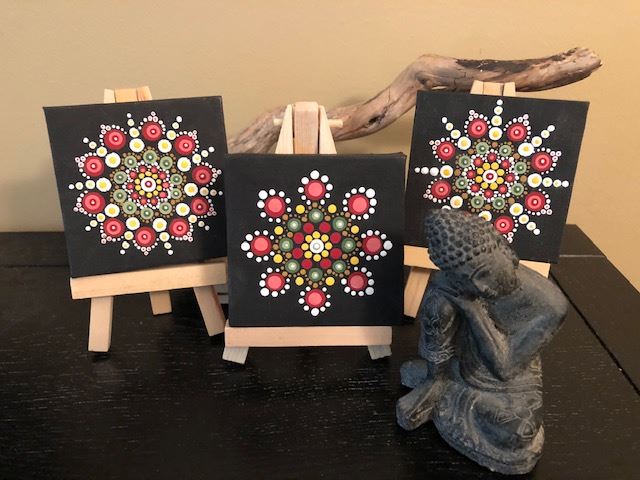 Mandala 6x6 Canvas — Periwinkle Art & Glassworks