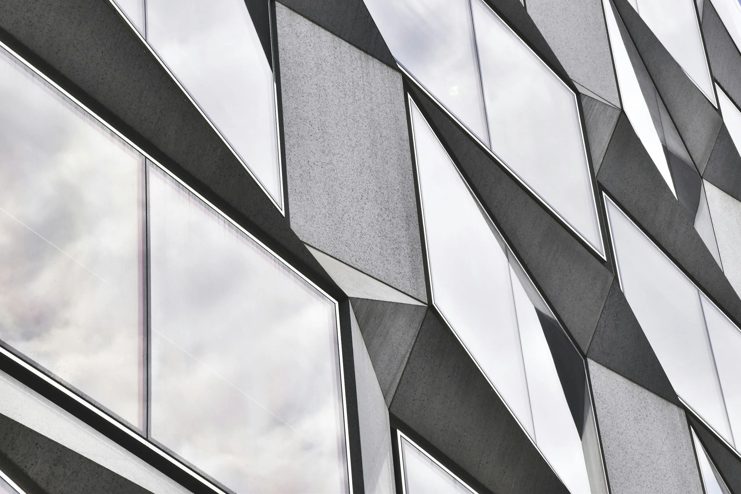 Geometric architectural facade detail