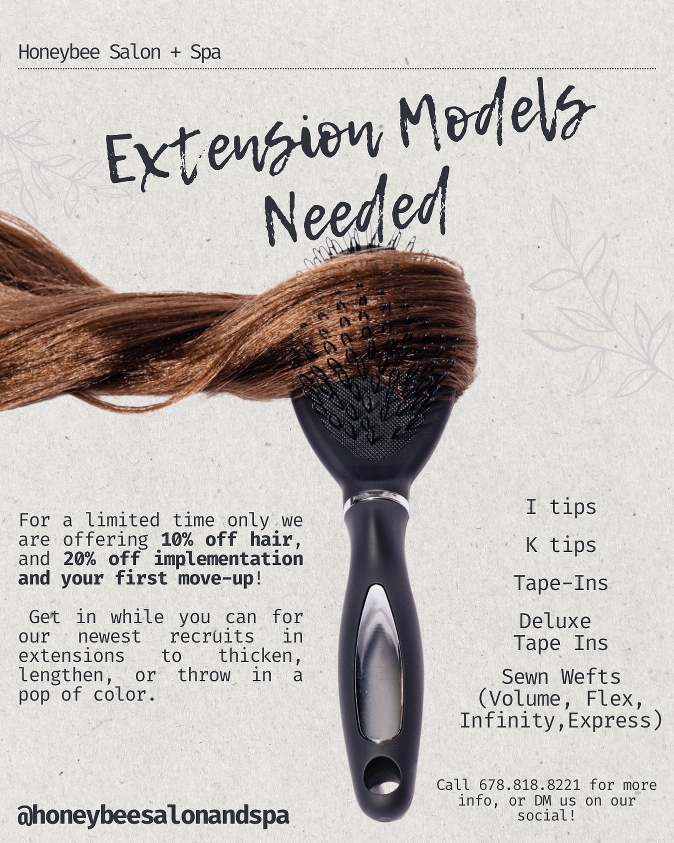 We knooooow you want those long flowing locks for the holidays, we want to give them to you ! 
For a LIMITED TIME ONLY we are offering 10% off of hair orders and 20% off implementation AND your first move-up! 
Our stylists are certified, knowledgable