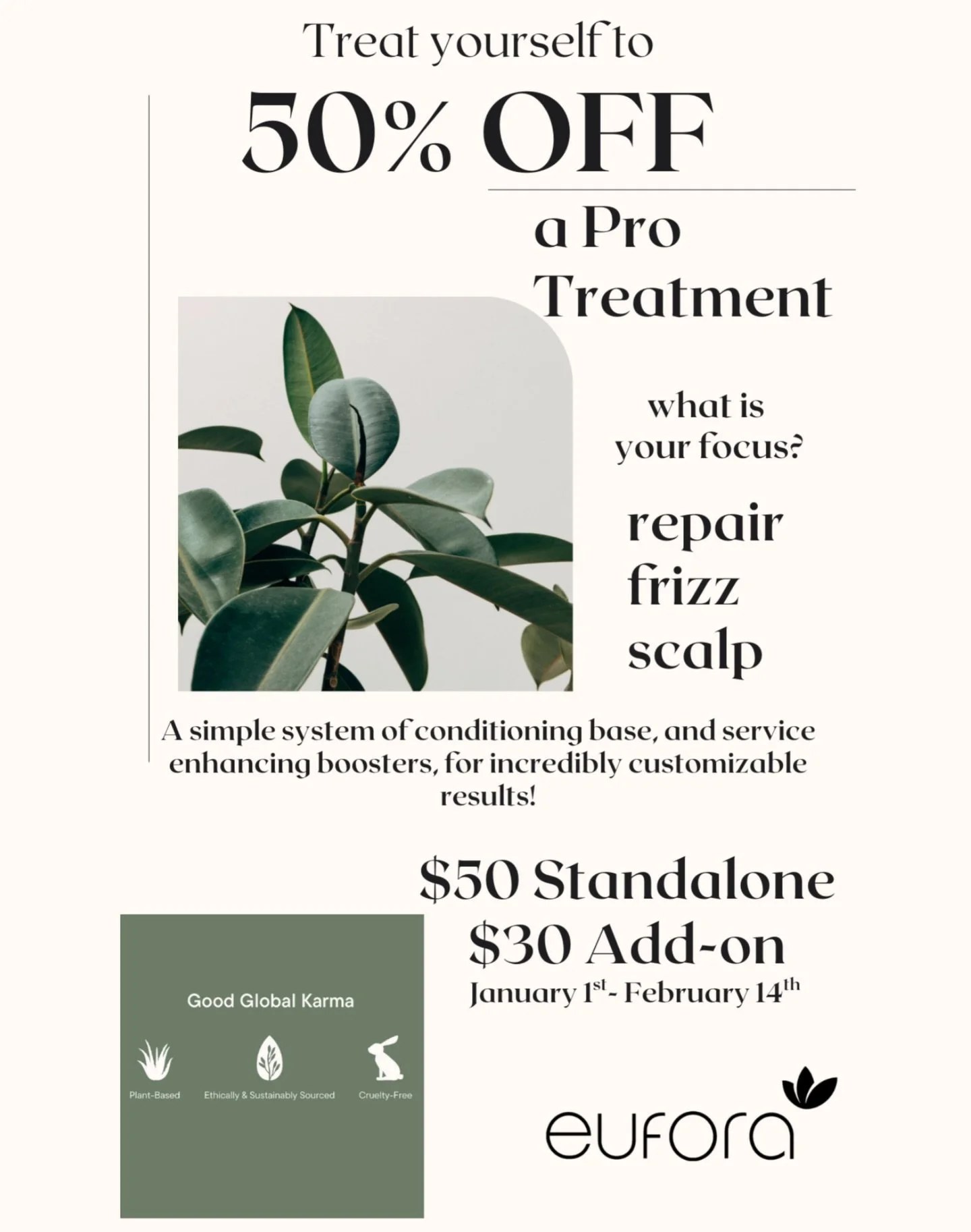 Its been a long winter. 2025 has been lots of things- but easy was not one of them. Treat yourself to an incredible deal one of our most sought after treatments, our Protreatments ! 

 Each one is formulated specifically to you. You decide where you 